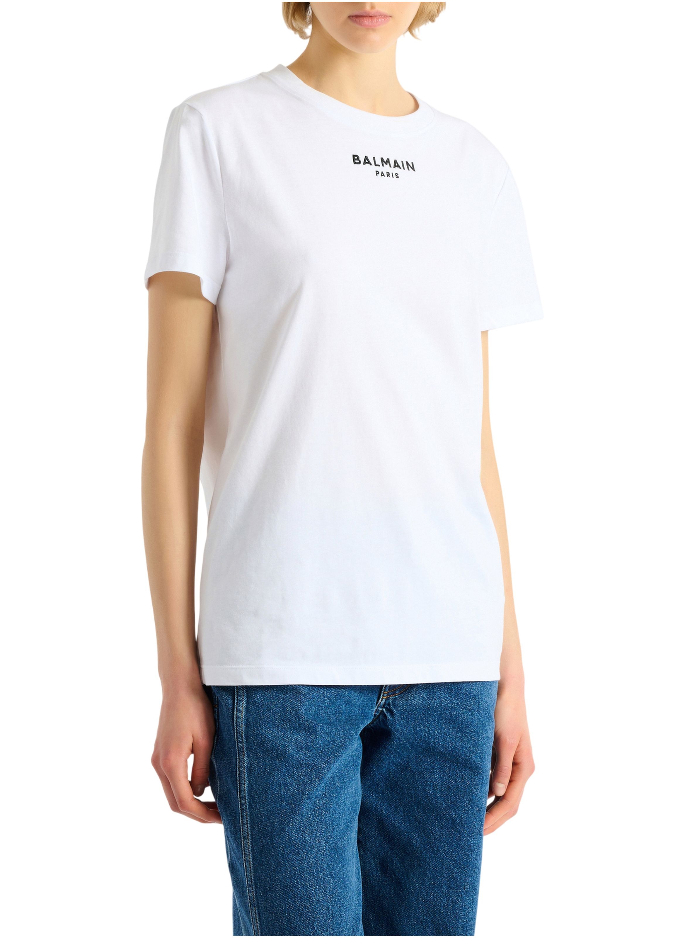 T-shirt balmain paris brodé BALMAIN Blanc