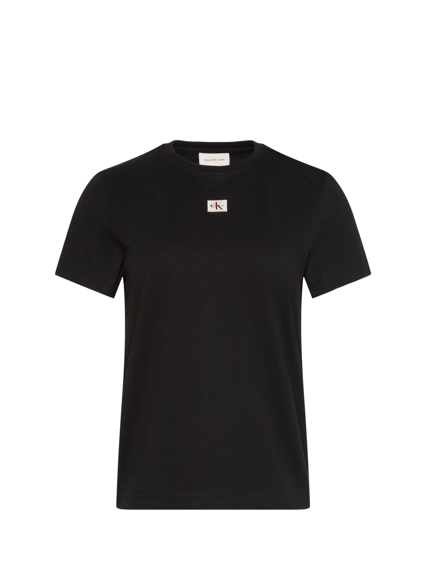 T-shirt à col rond en coton CALVIN KLEIN Noir