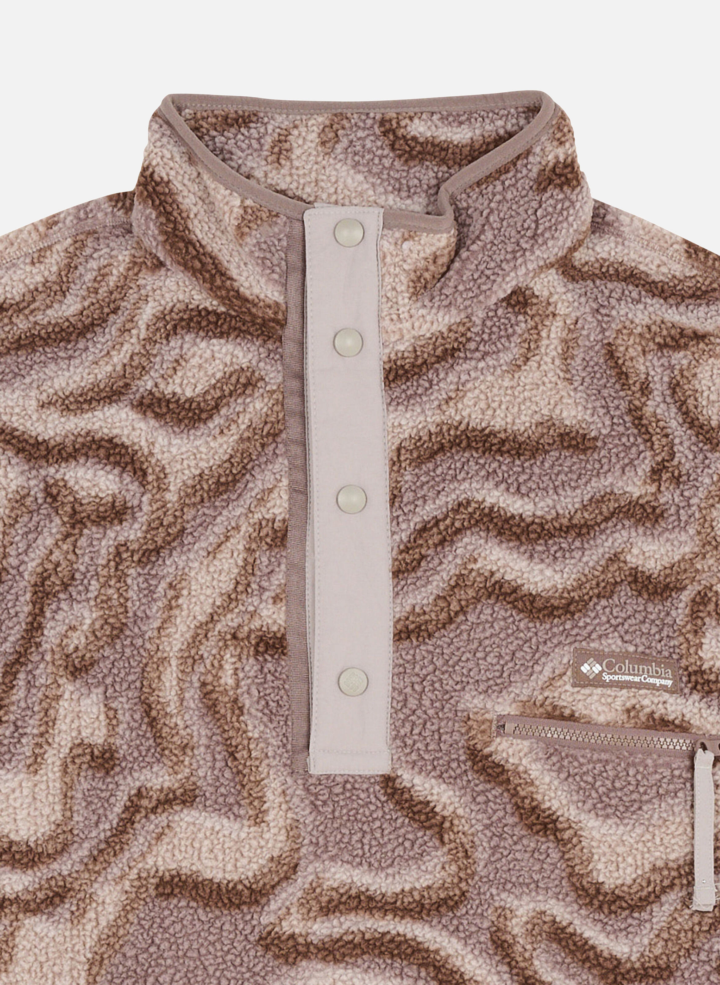 Polaire helvetia ii printed half COLUMBIA Marron