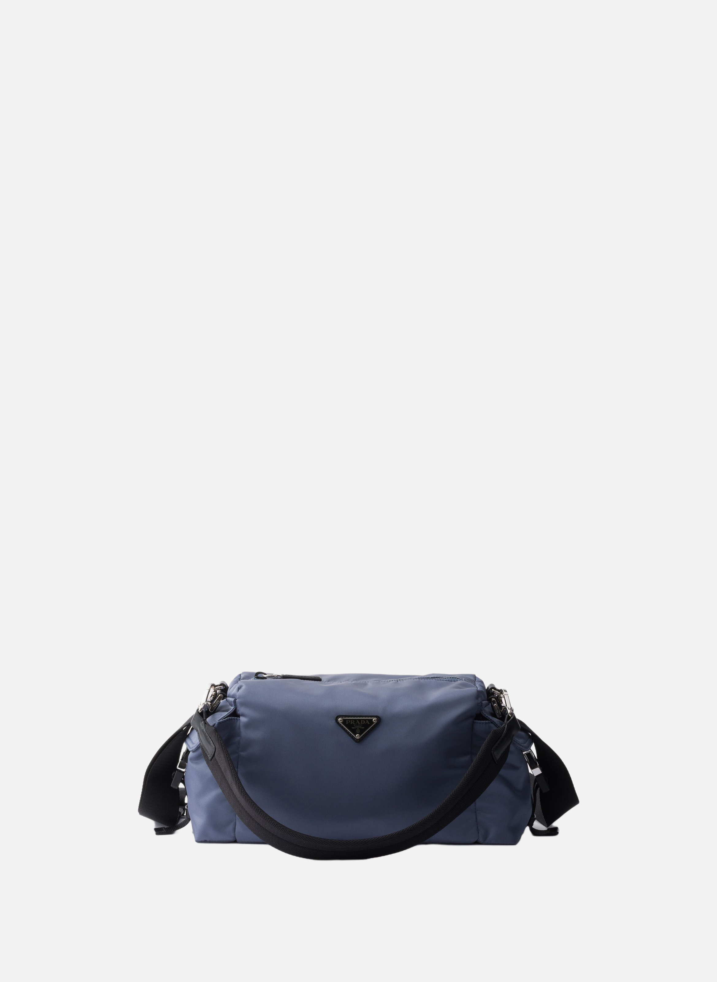 Sac prada explore en re-nylon et cuir PRADA Bleu