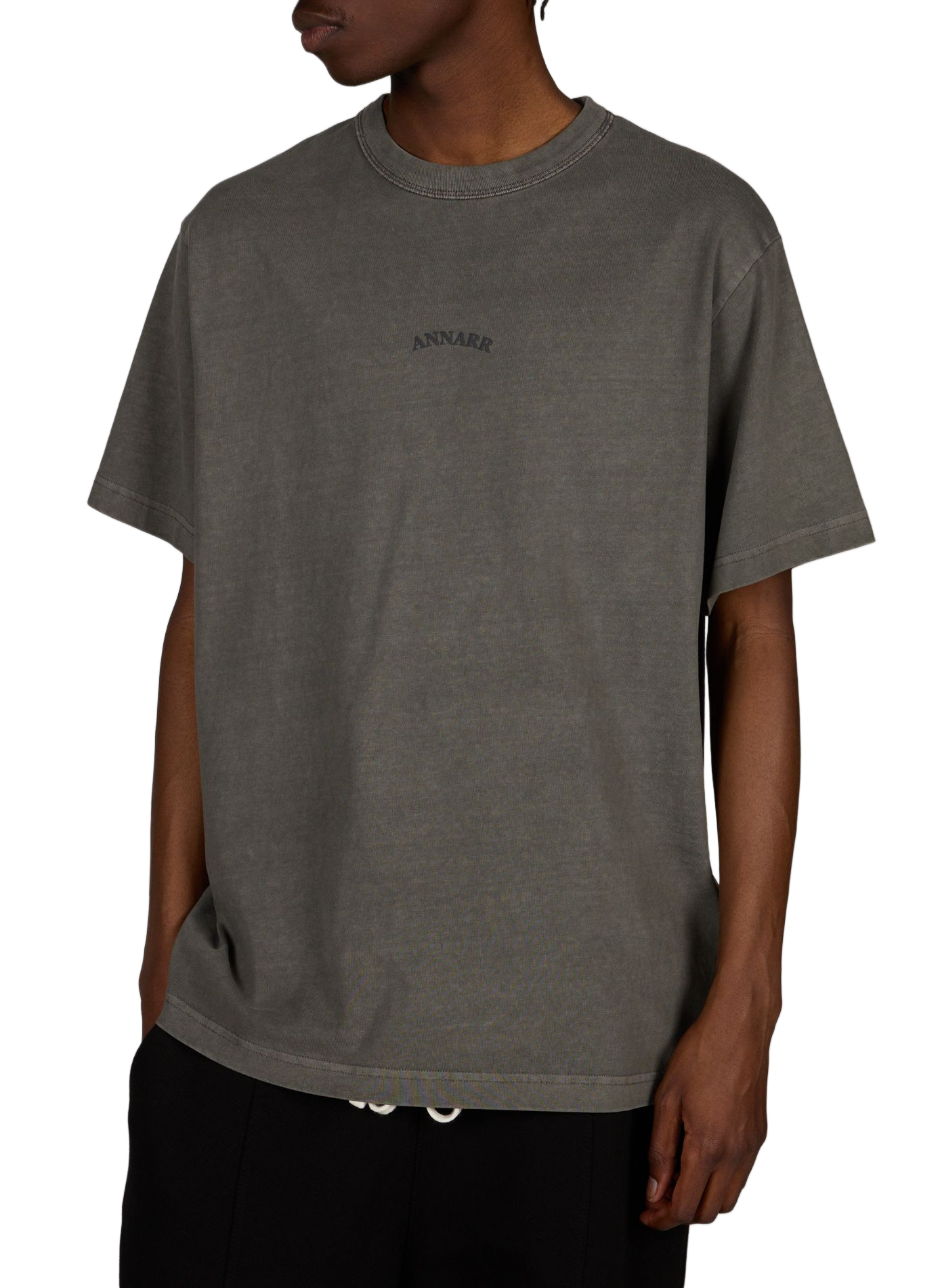 Cotton T-shirt with printed back ANNARR Grey