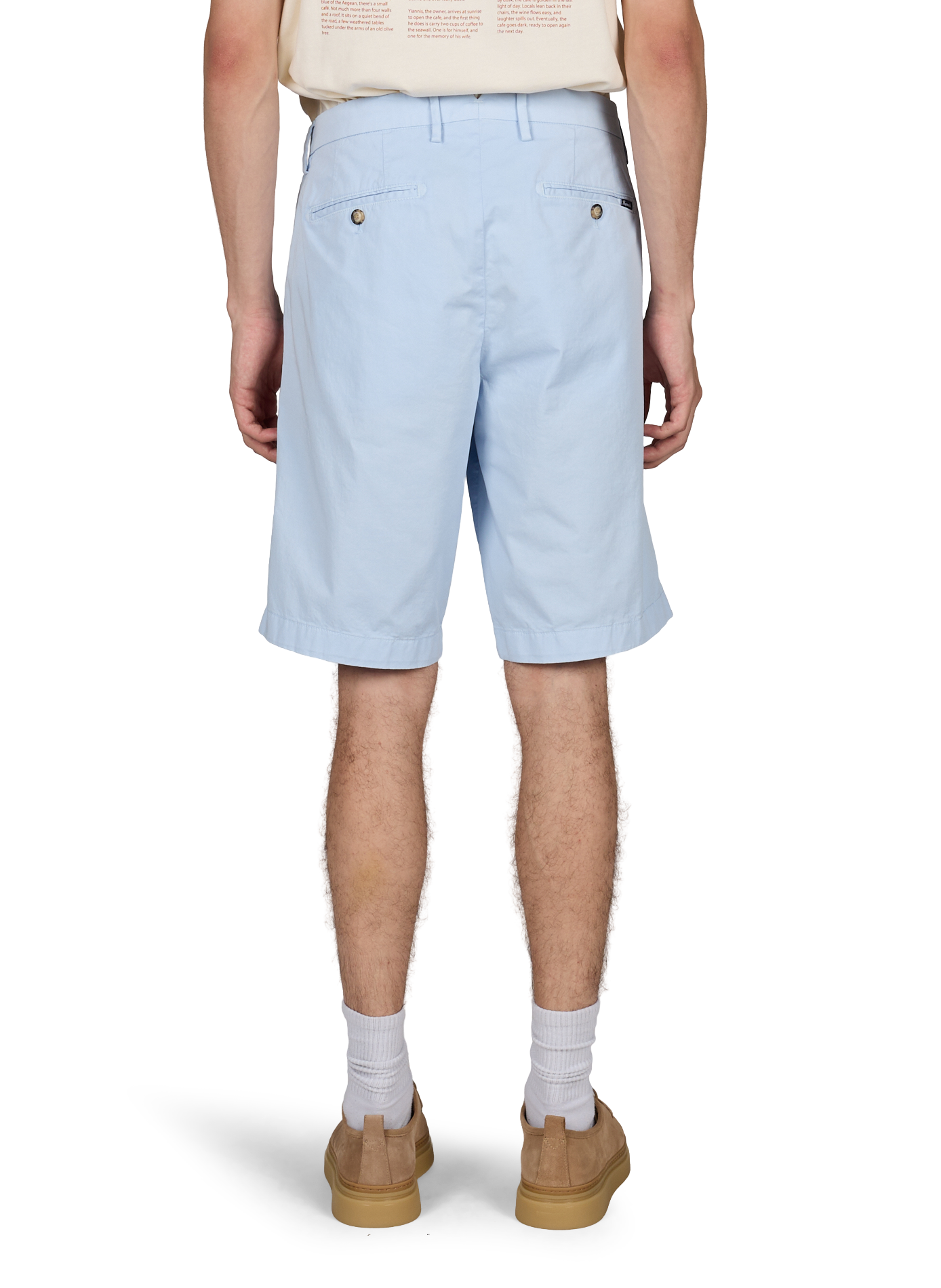 Chino Bermuda in blended cotton FACONNABLE Blue