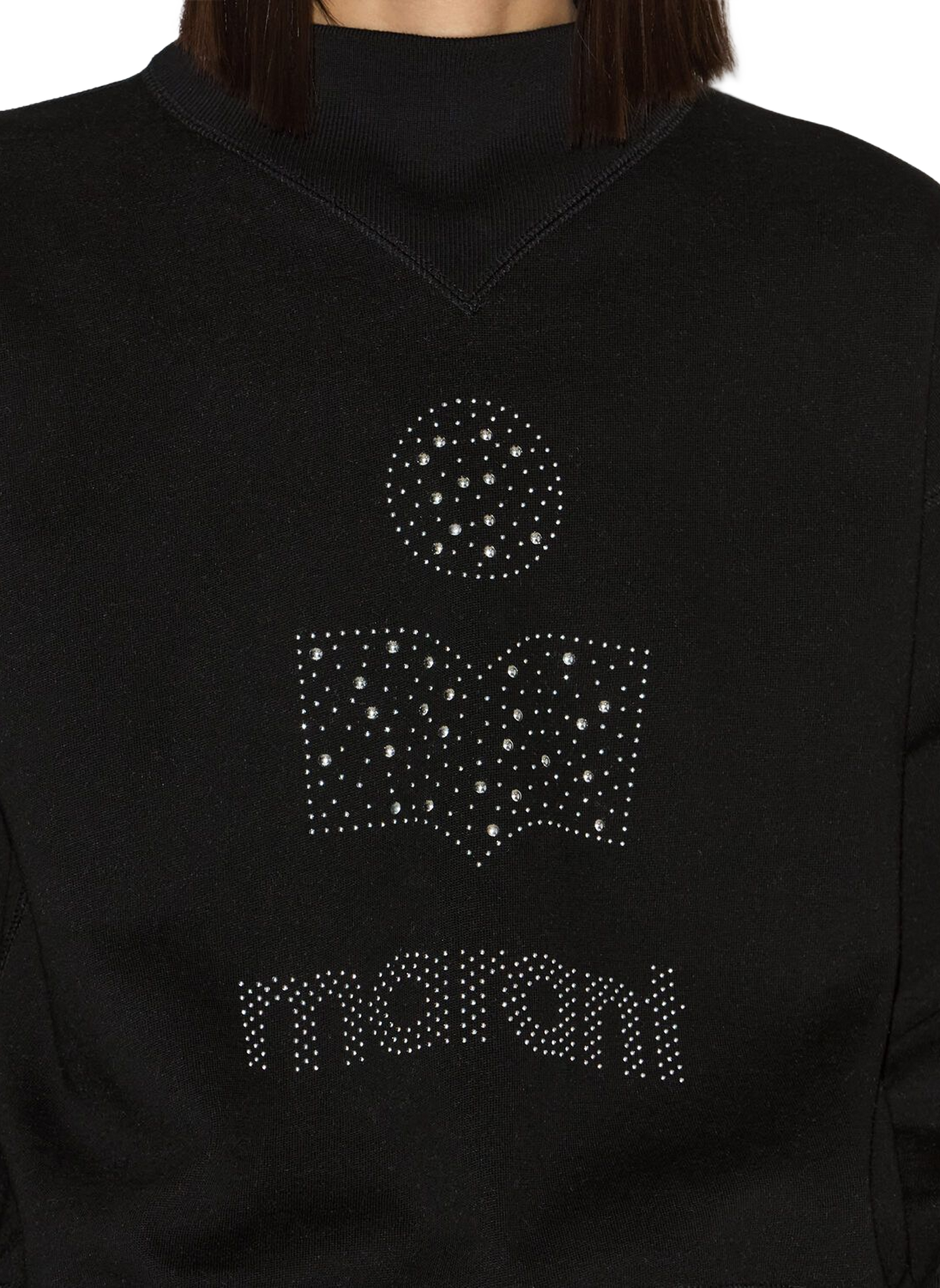 Sweat Moby Glitter en coton molletonné ISABEL MARANT Schwarz