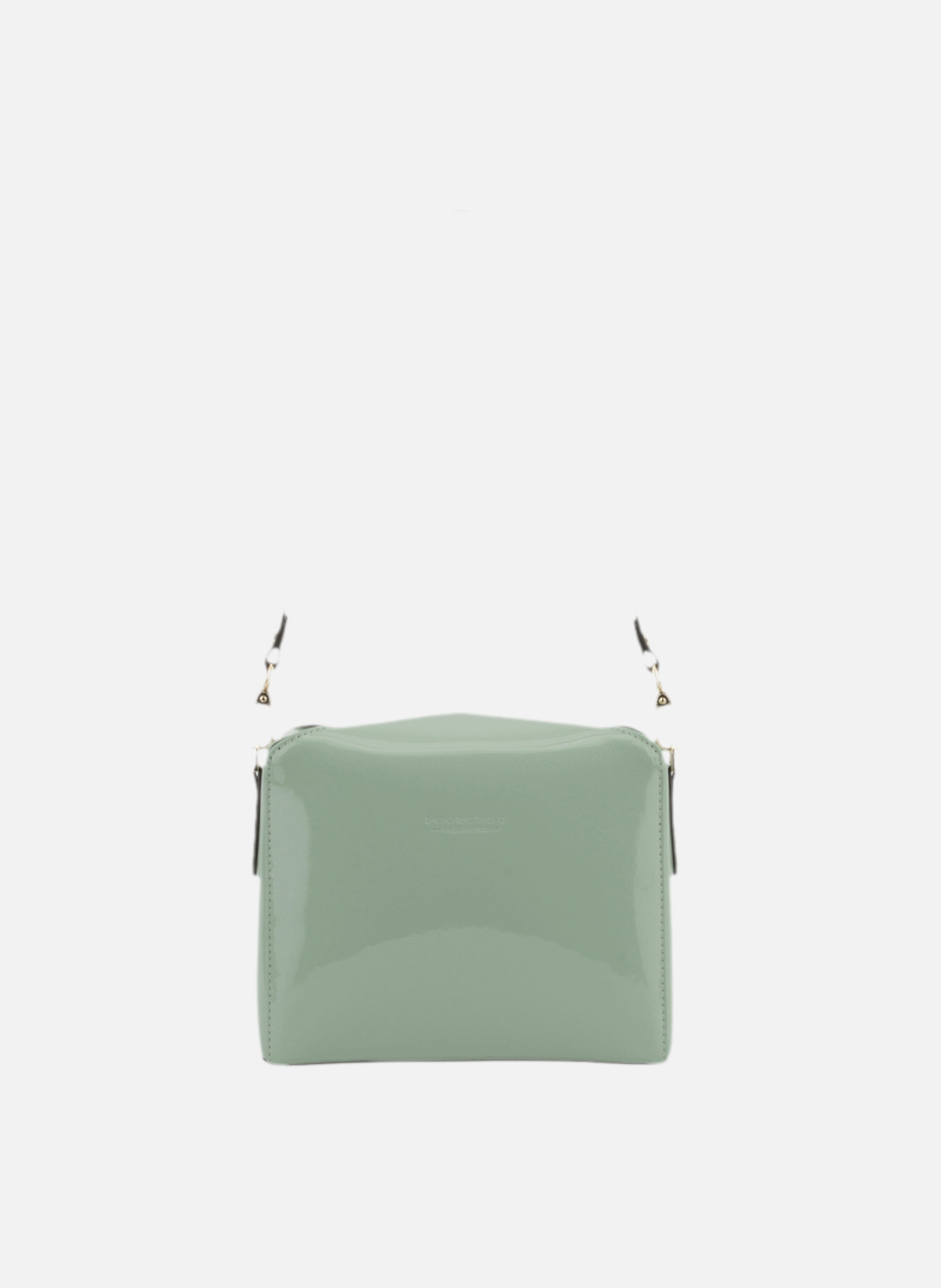 Cassetta vernis | sac porté épaule en cuir de vachette | Vert POURCHET Femme