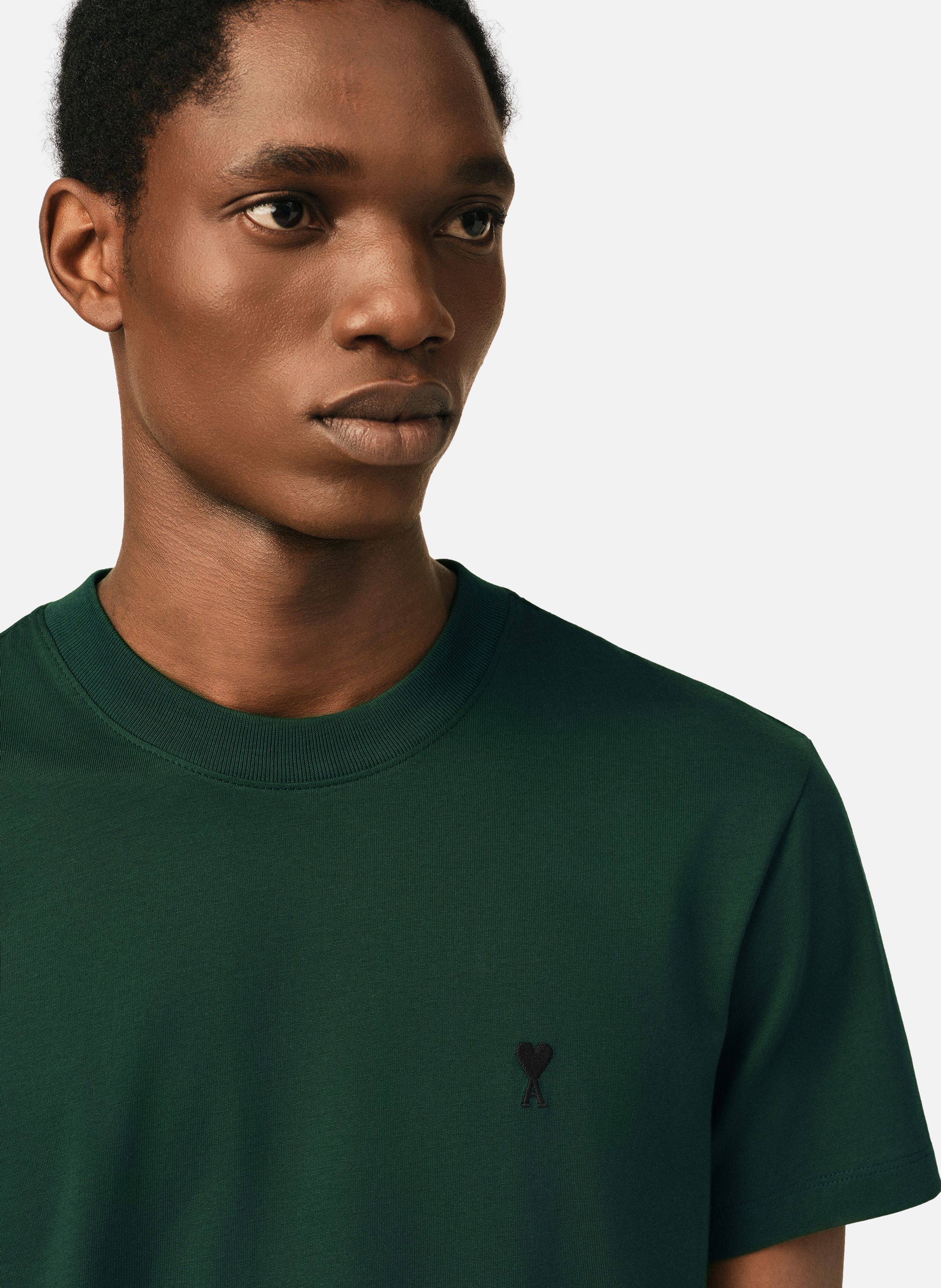 T-shirt ami de coeur en coton AMI PARIS Vert