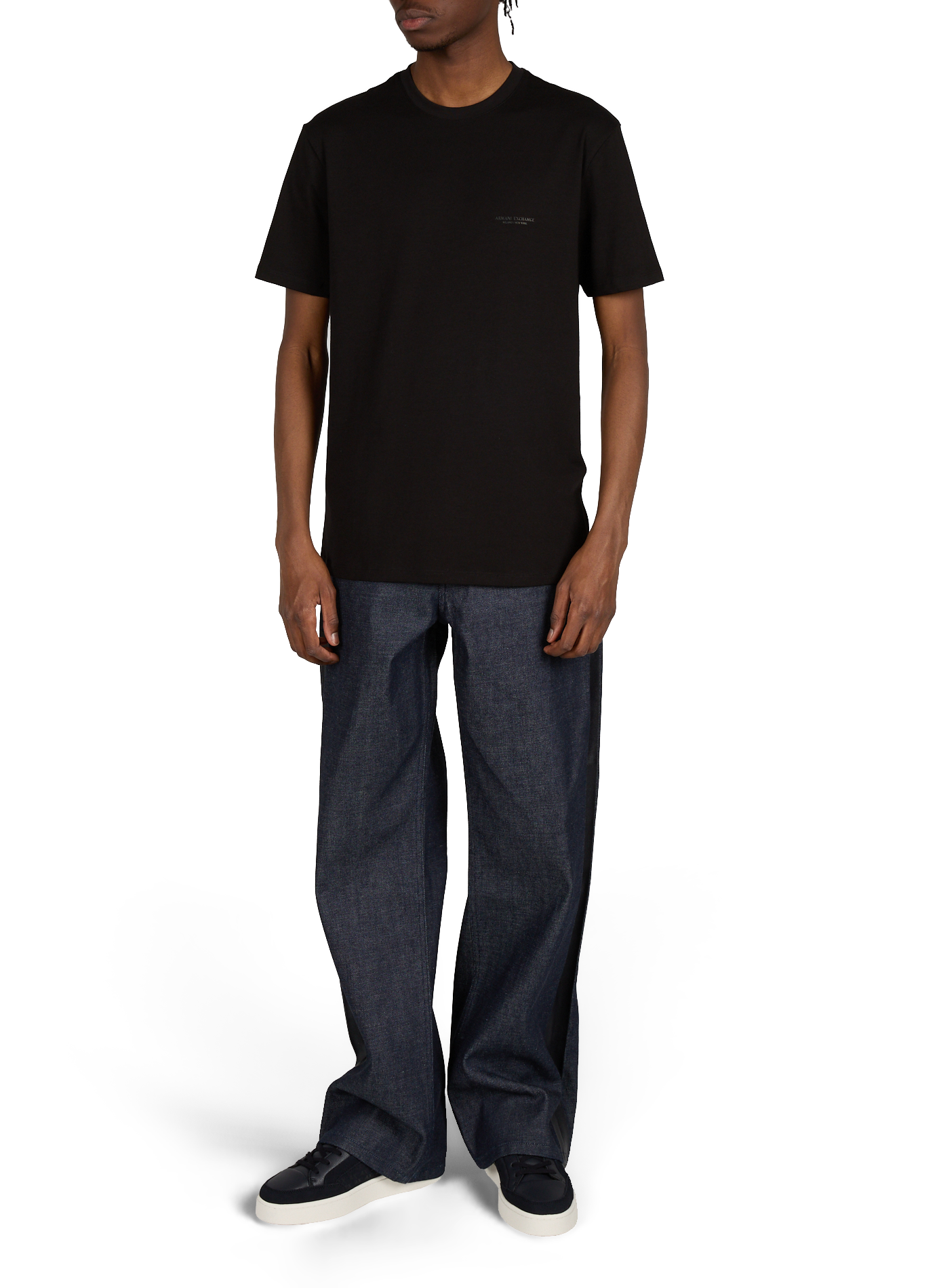Katoenen T-shirt ARMANI EXCHANGE Zwart