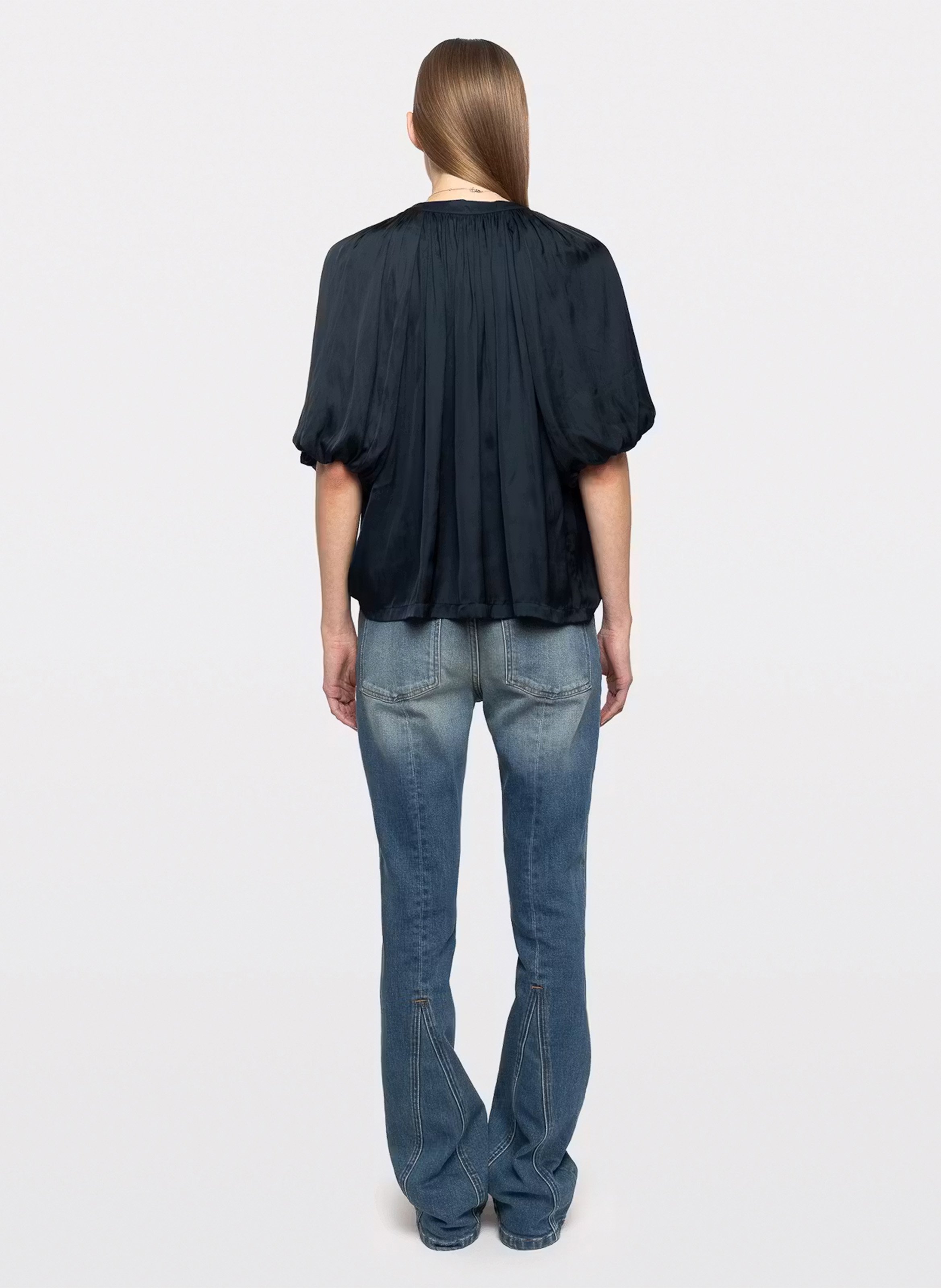 Blouse ample encolure v teko ZADIG&VOLTAIRE Bleu