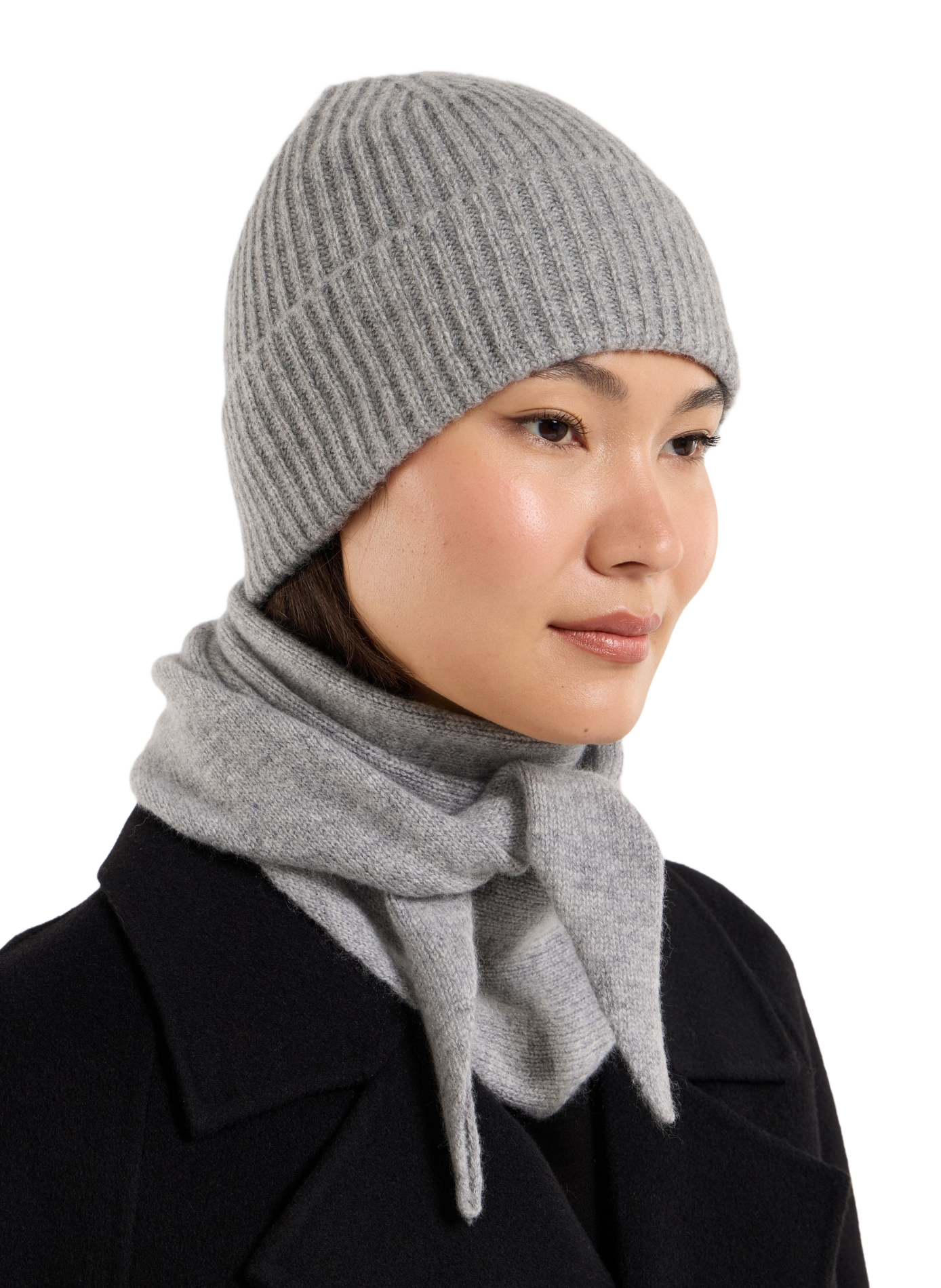Bonnet côtelé en cachemire SAISON 1865 Gris