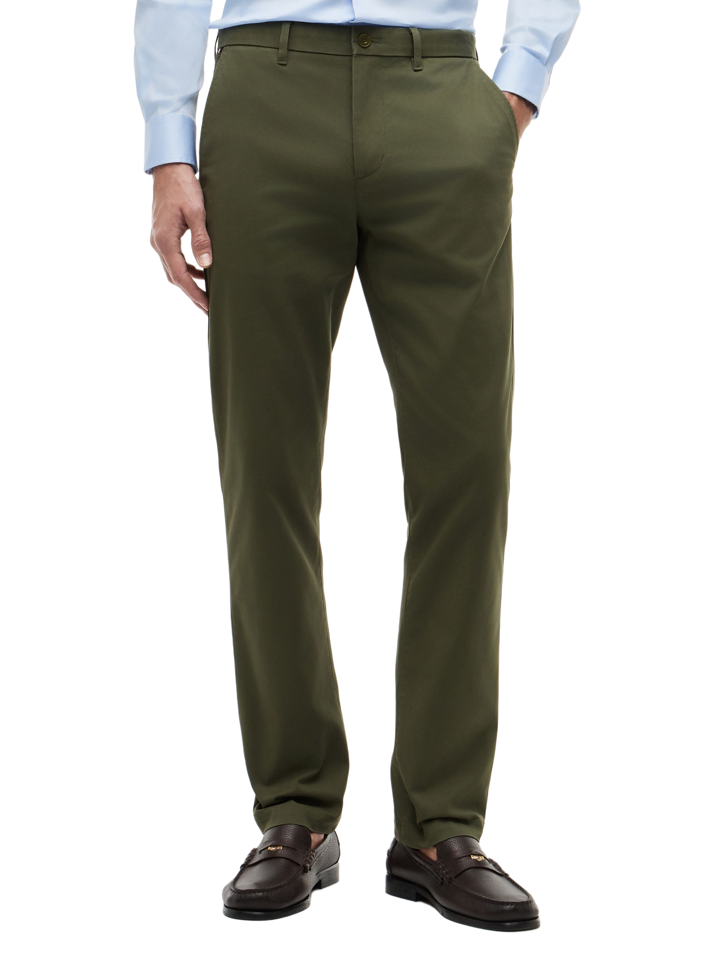 Pantalon droit Denton en coton mélangé TOMMY HILFIGER Kaki