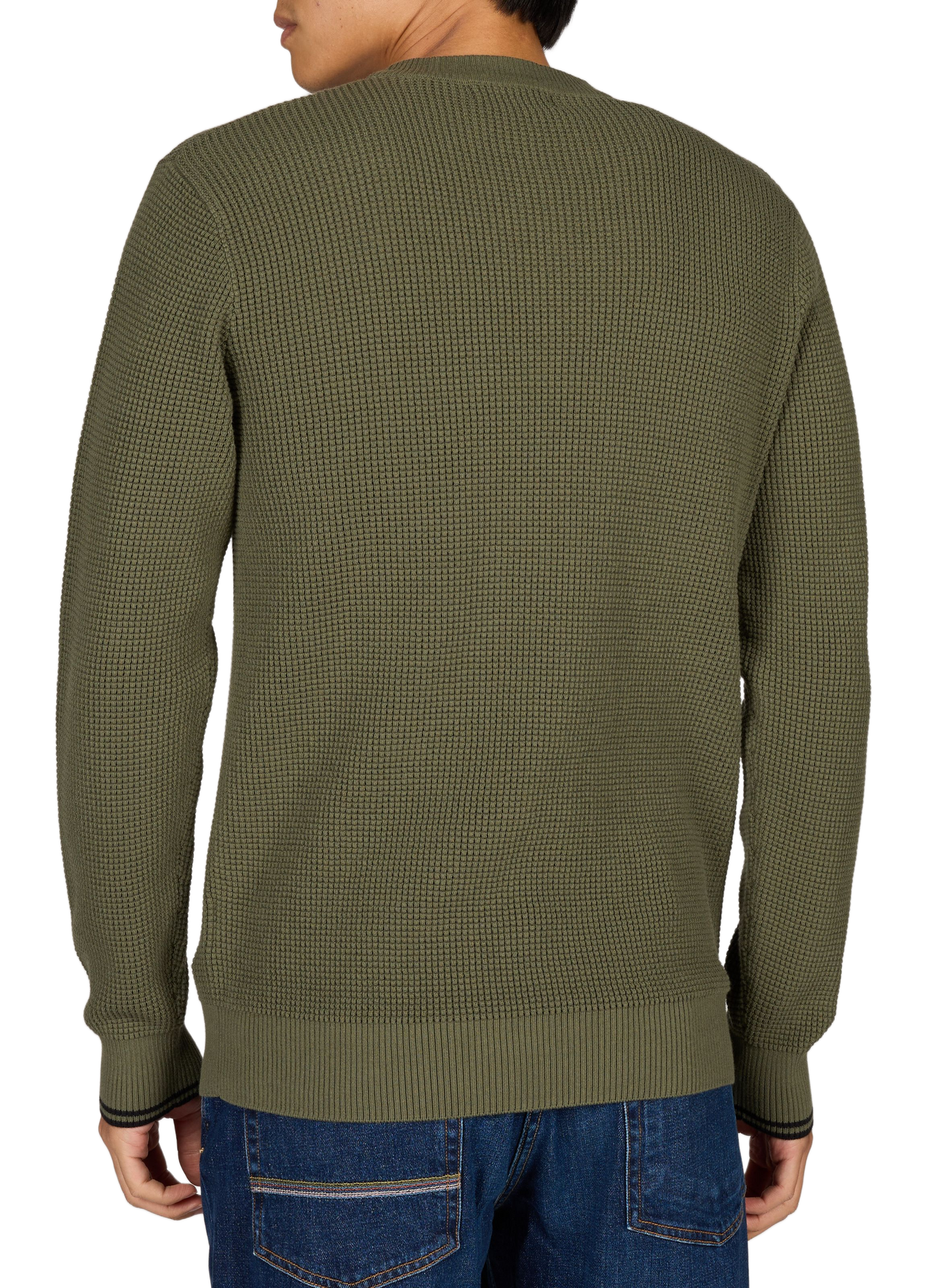 Geprägter Baumwollpullover FRED PERRY Grun