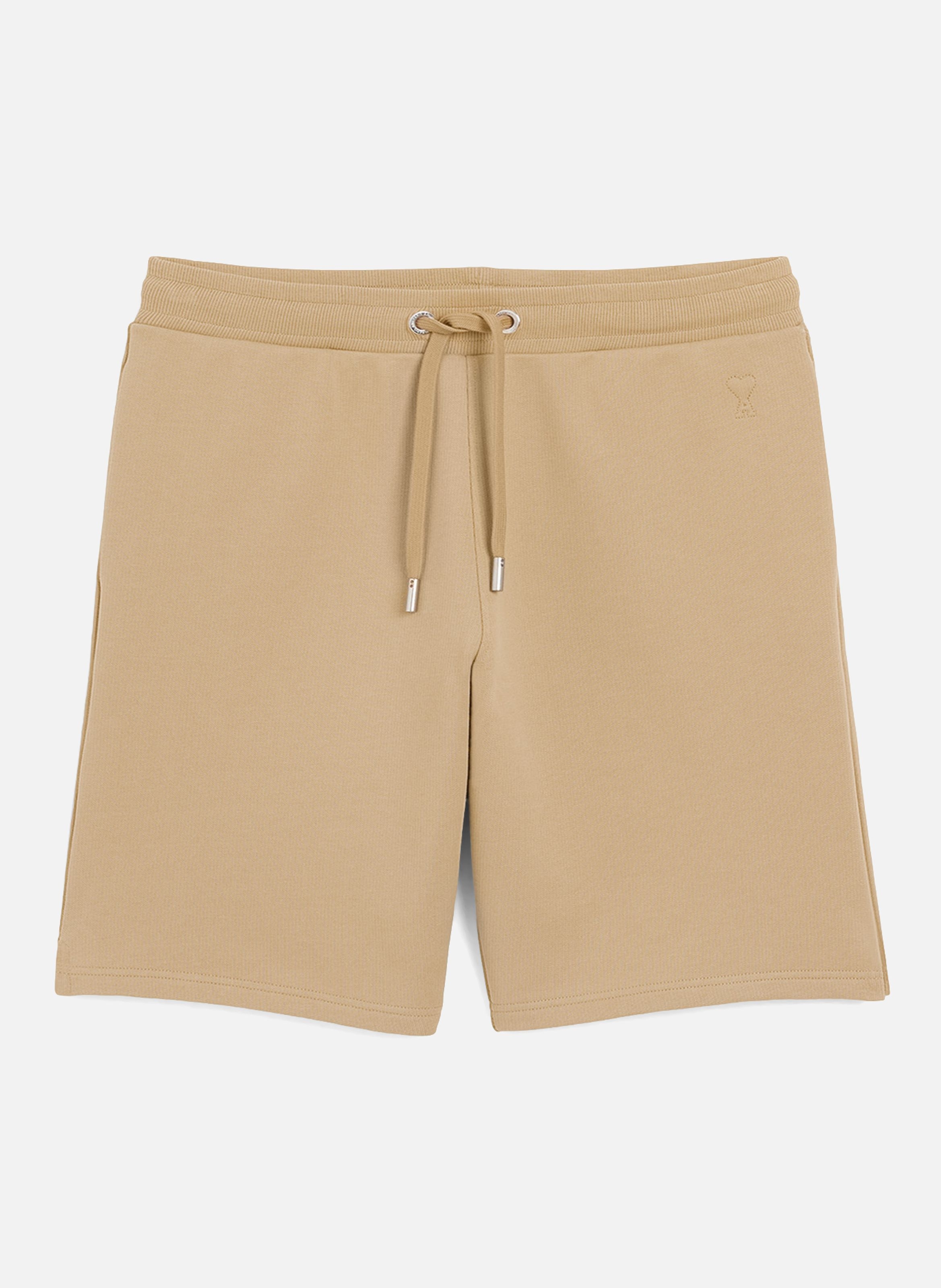 Short en coton ami de coeur embossé AMI PARIS Beige