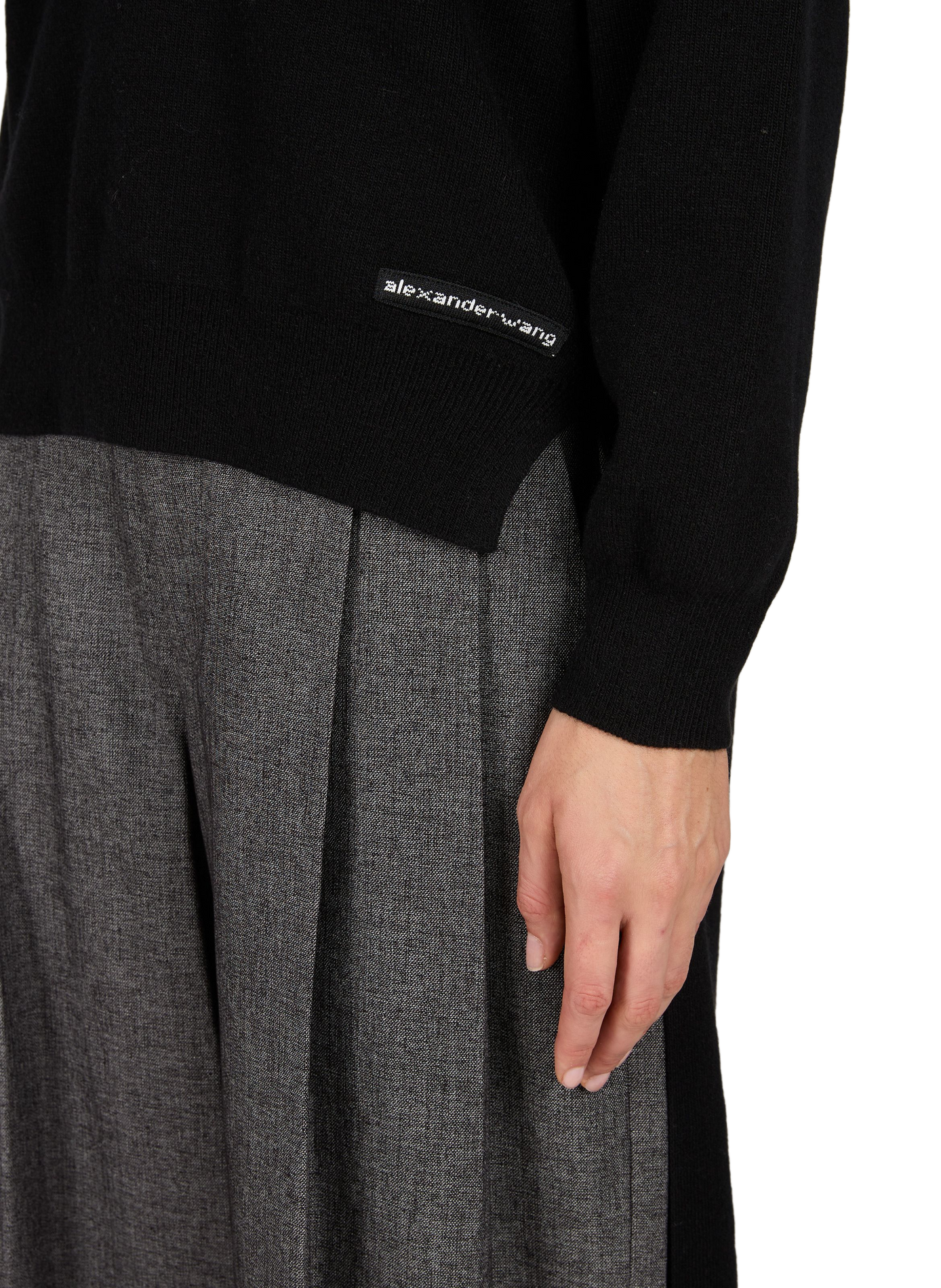 Asymmetrische wollen mix pullover ALEXANDER WANG Zwart