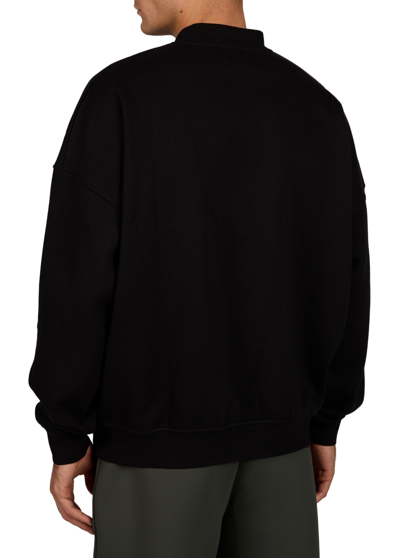 Plain crew-neck sweatshirt GERTRUDE Black