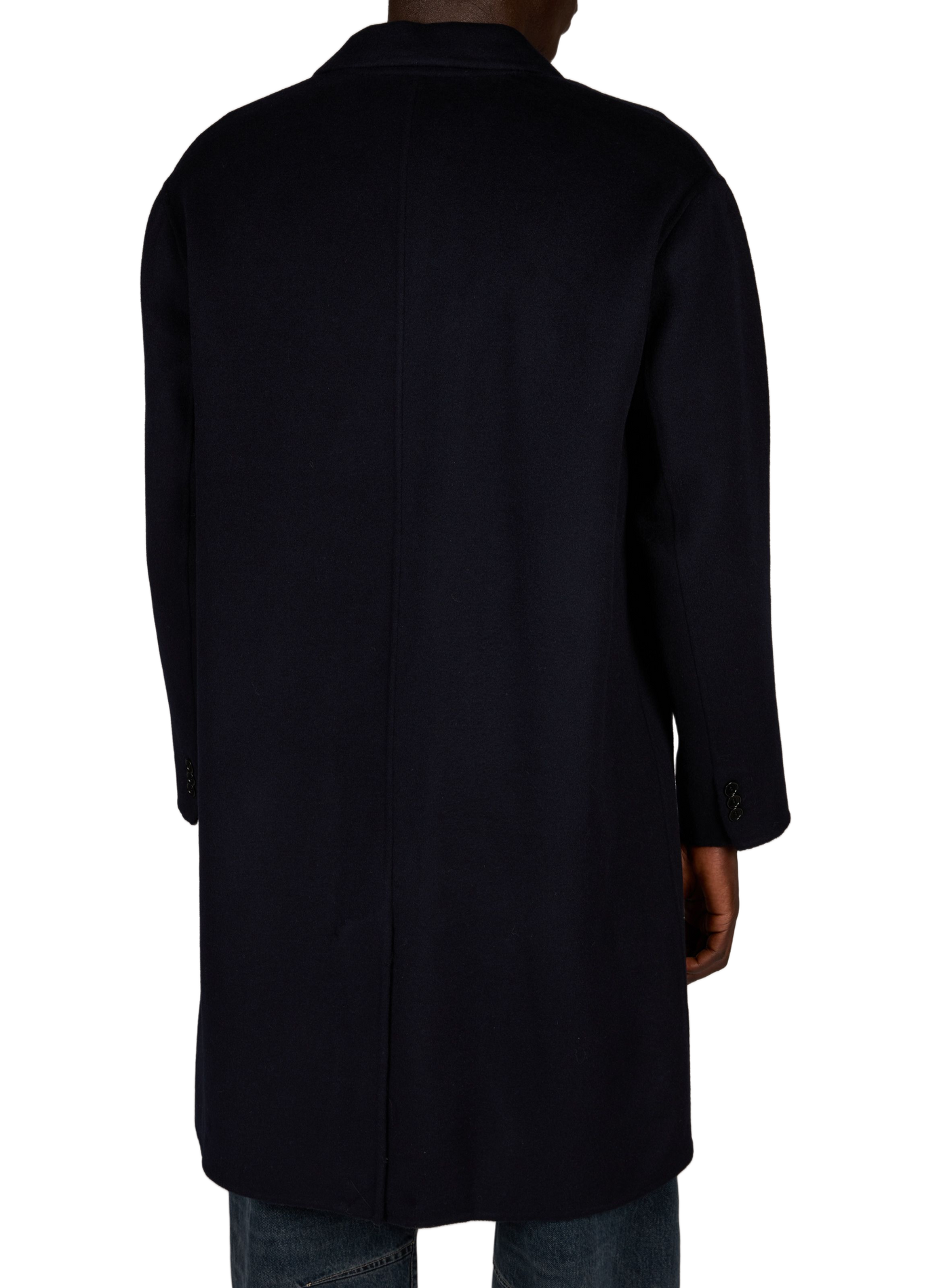 Long, loose-fitting coat in a wool blend NN.07 Blue
