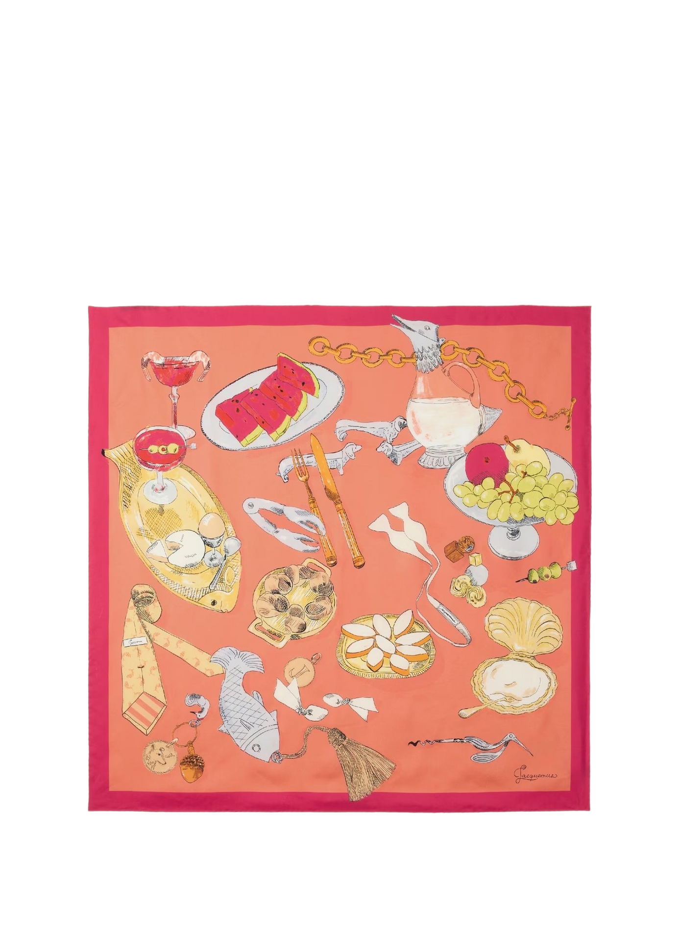 Le grand foulard Cocktail en soie JACQUEMUS Multicolour