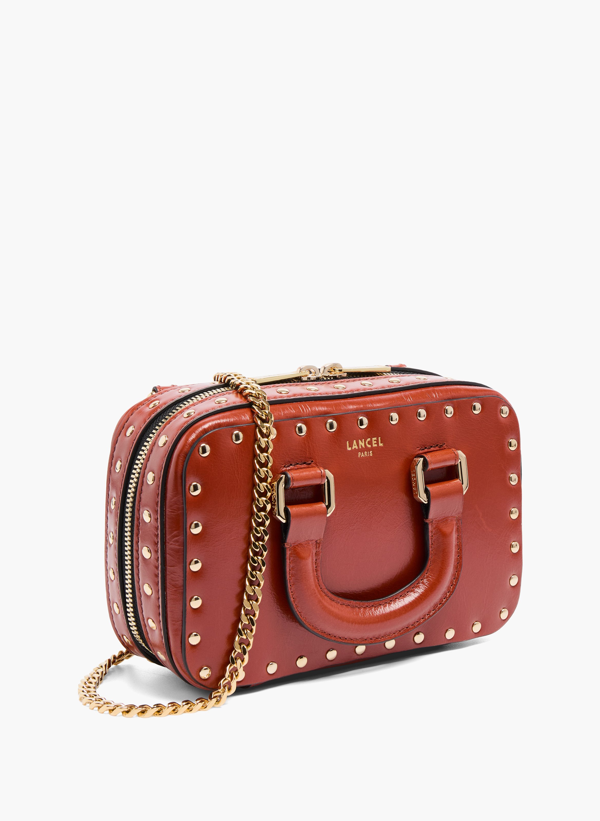 Mini sac de vanité LANCEL Rouge
