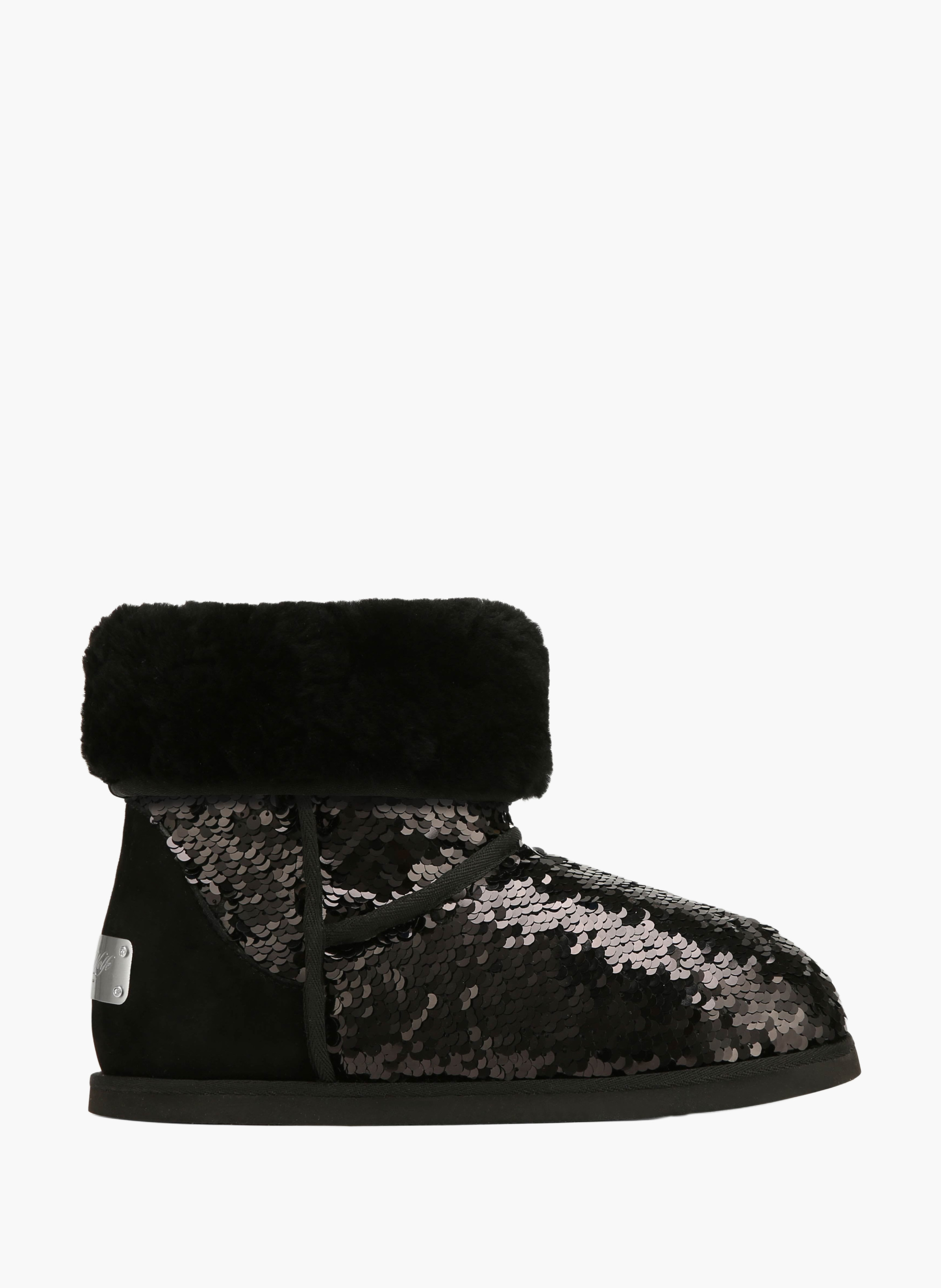 Bottines honour à sequins NAKED WOLFE Noir