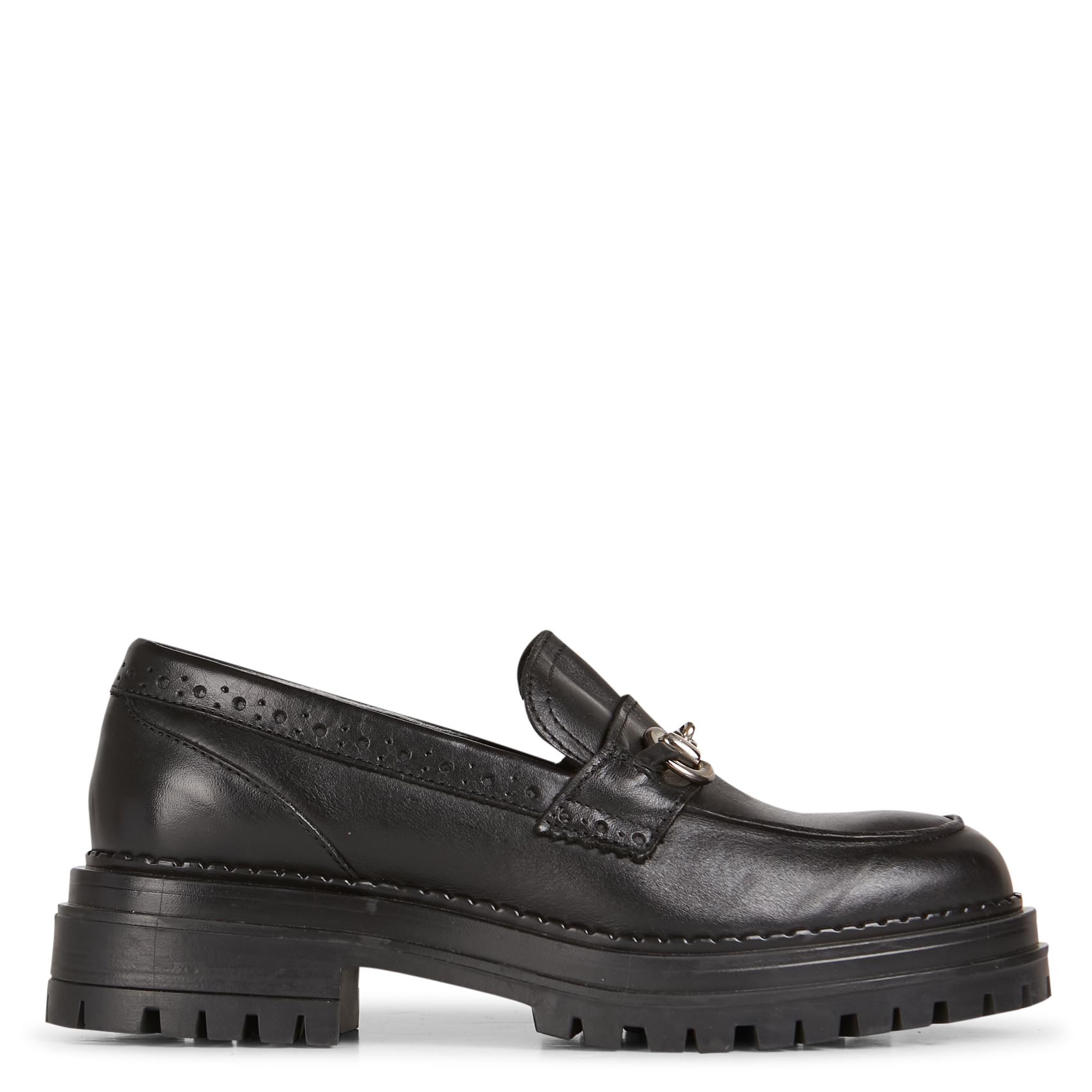 Mocassins à plateforme en cuir