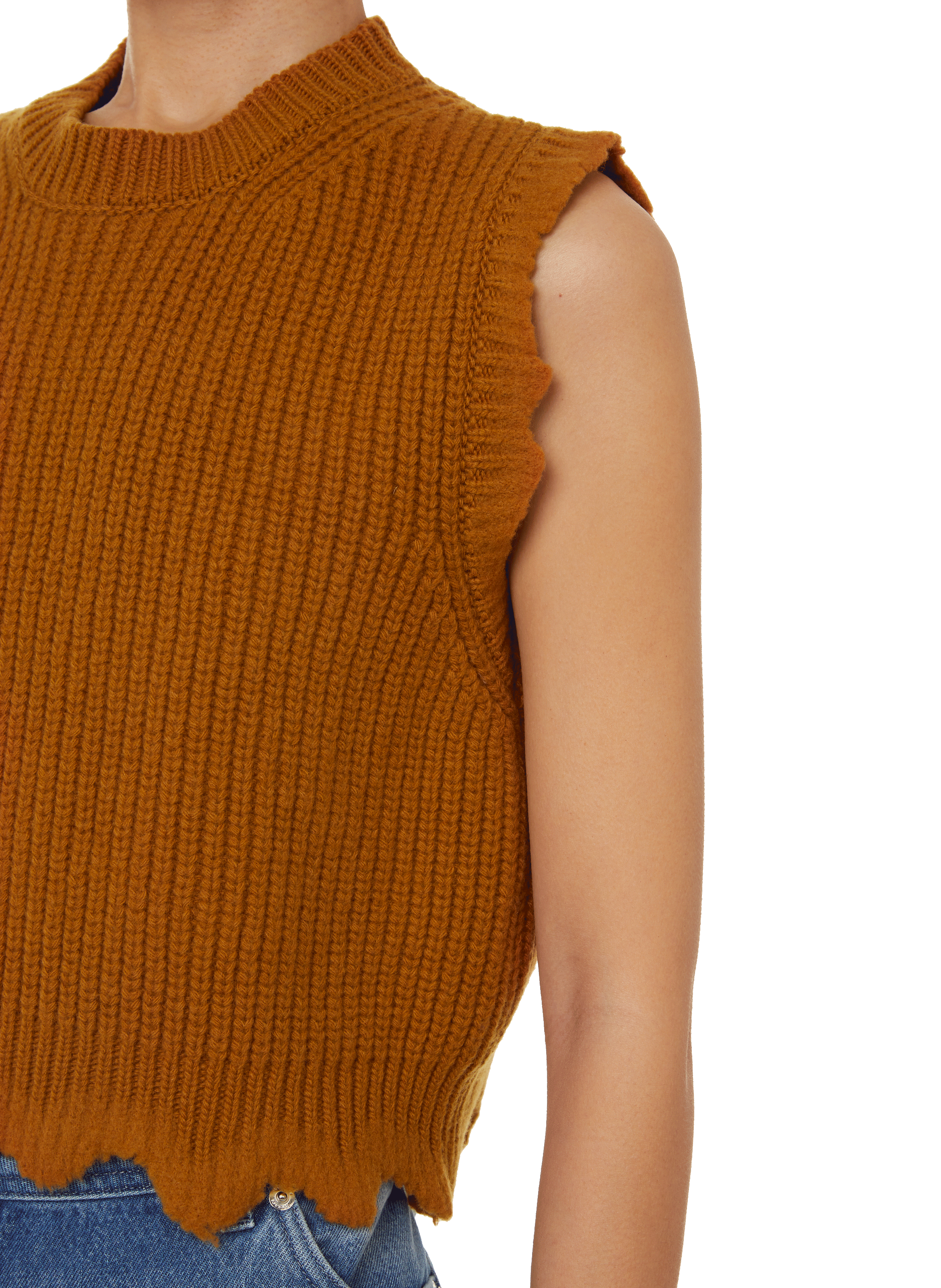 Wool vest  VERSACE Brown