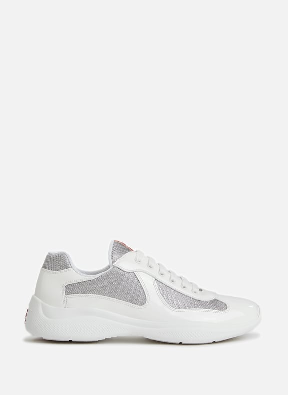 Sneakers en cuir et tissu Multicolore by PRADA PRADA Sneakers en cuir et tissu Multicolore