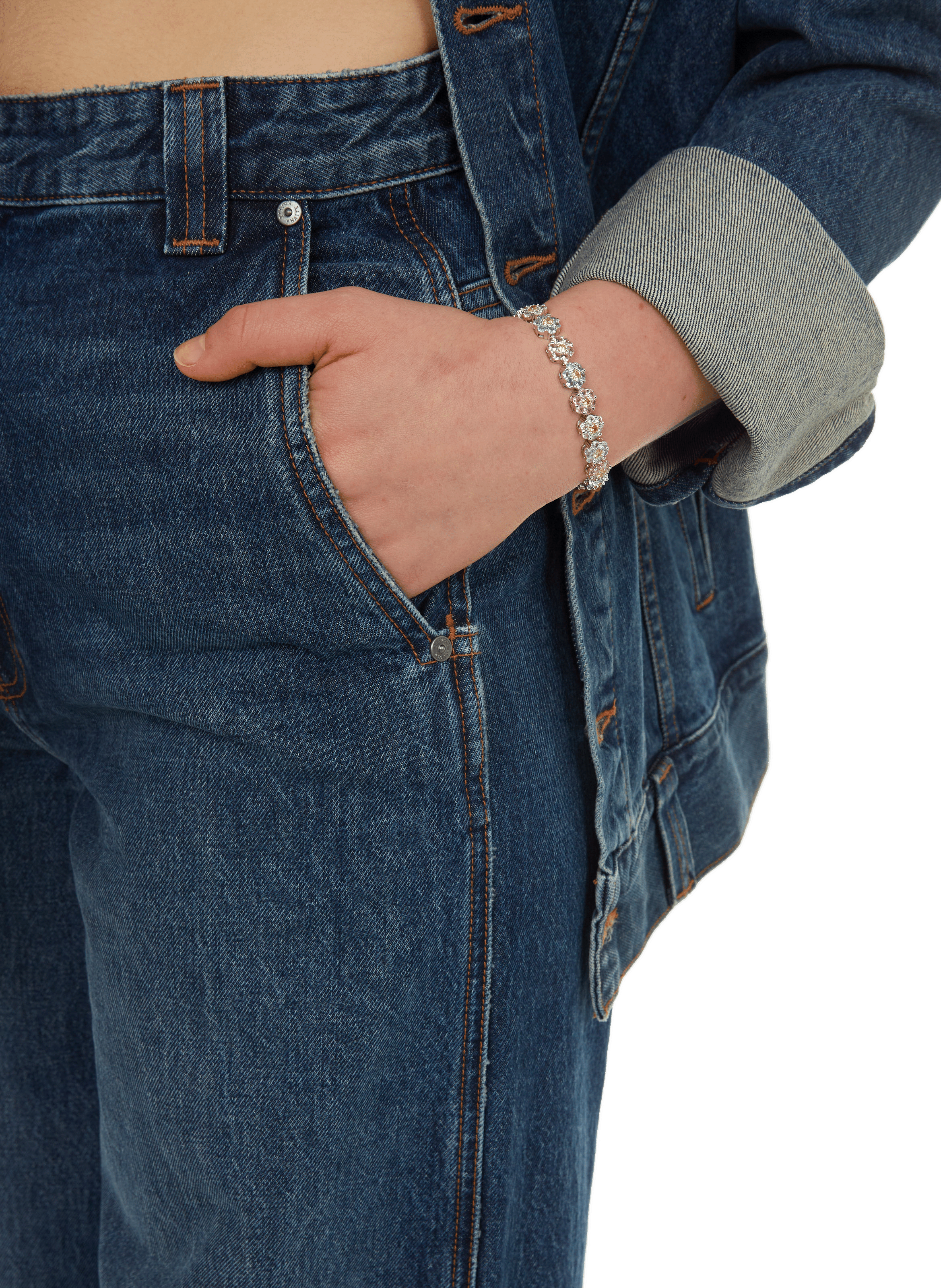 Jean large  KHAITE Bleu