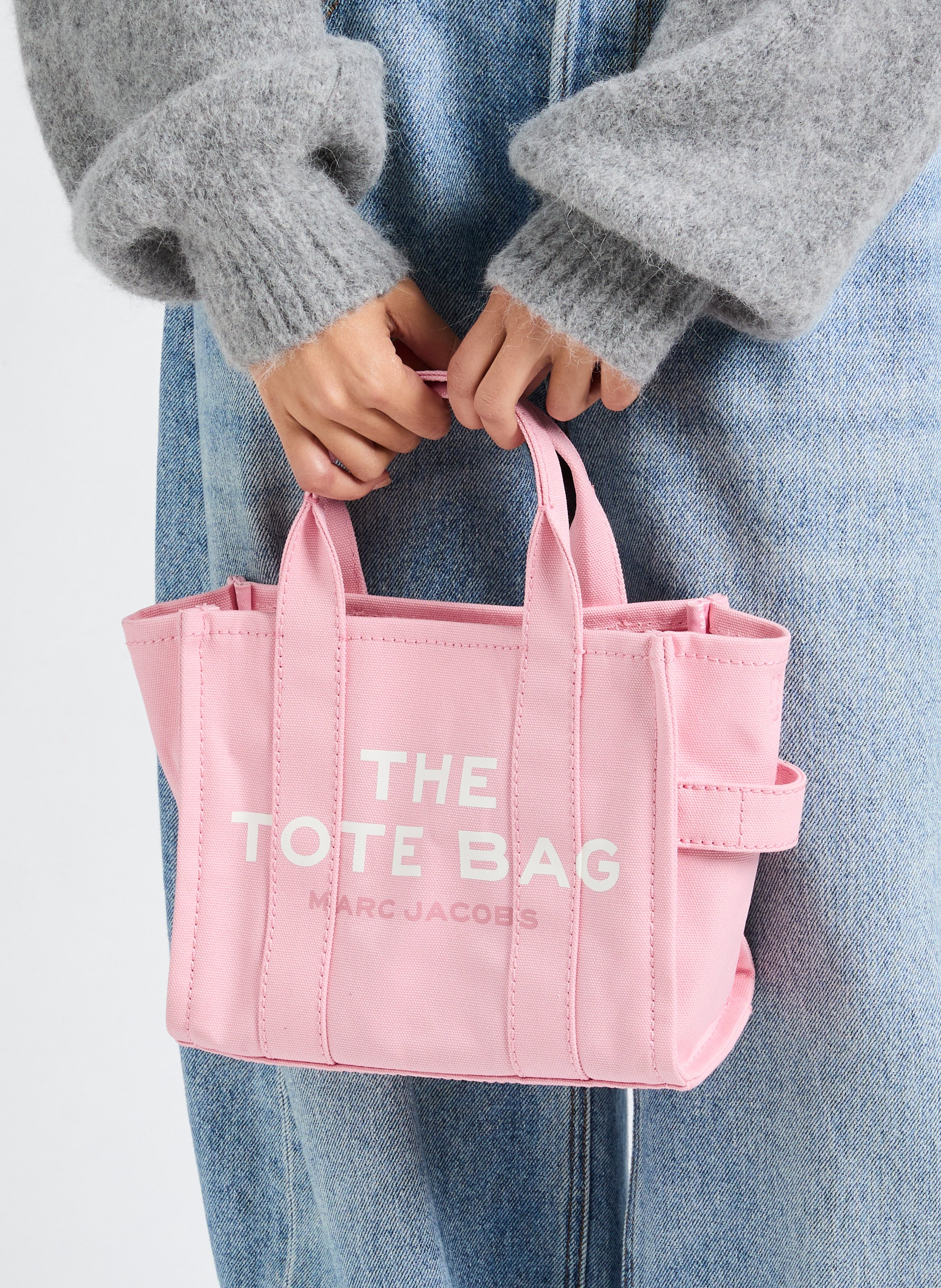 The Tote mini canvas tote bag MARC JACOBS Pink