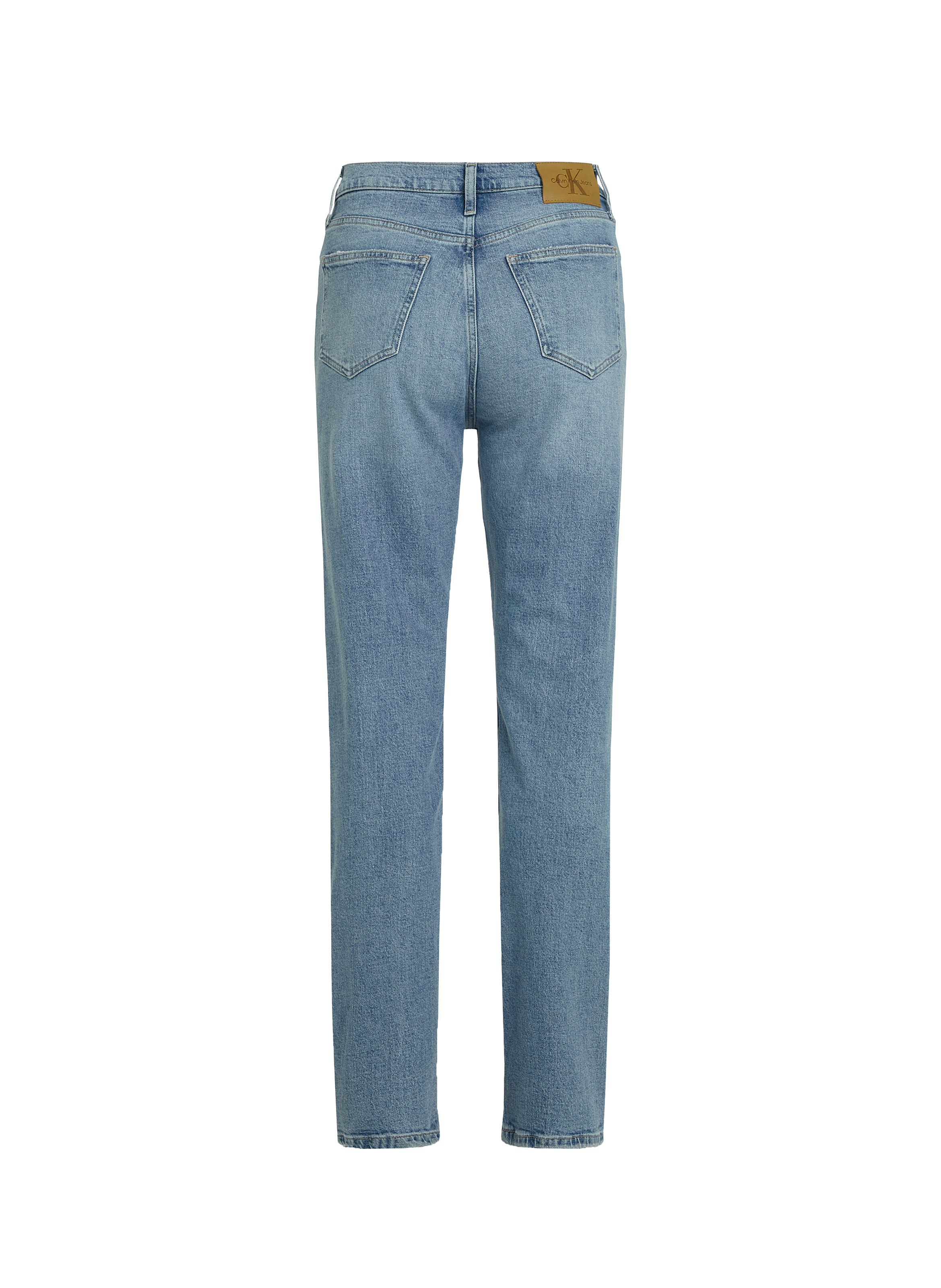 High-waisted straight-leg jeans CALVIN KLEIN White