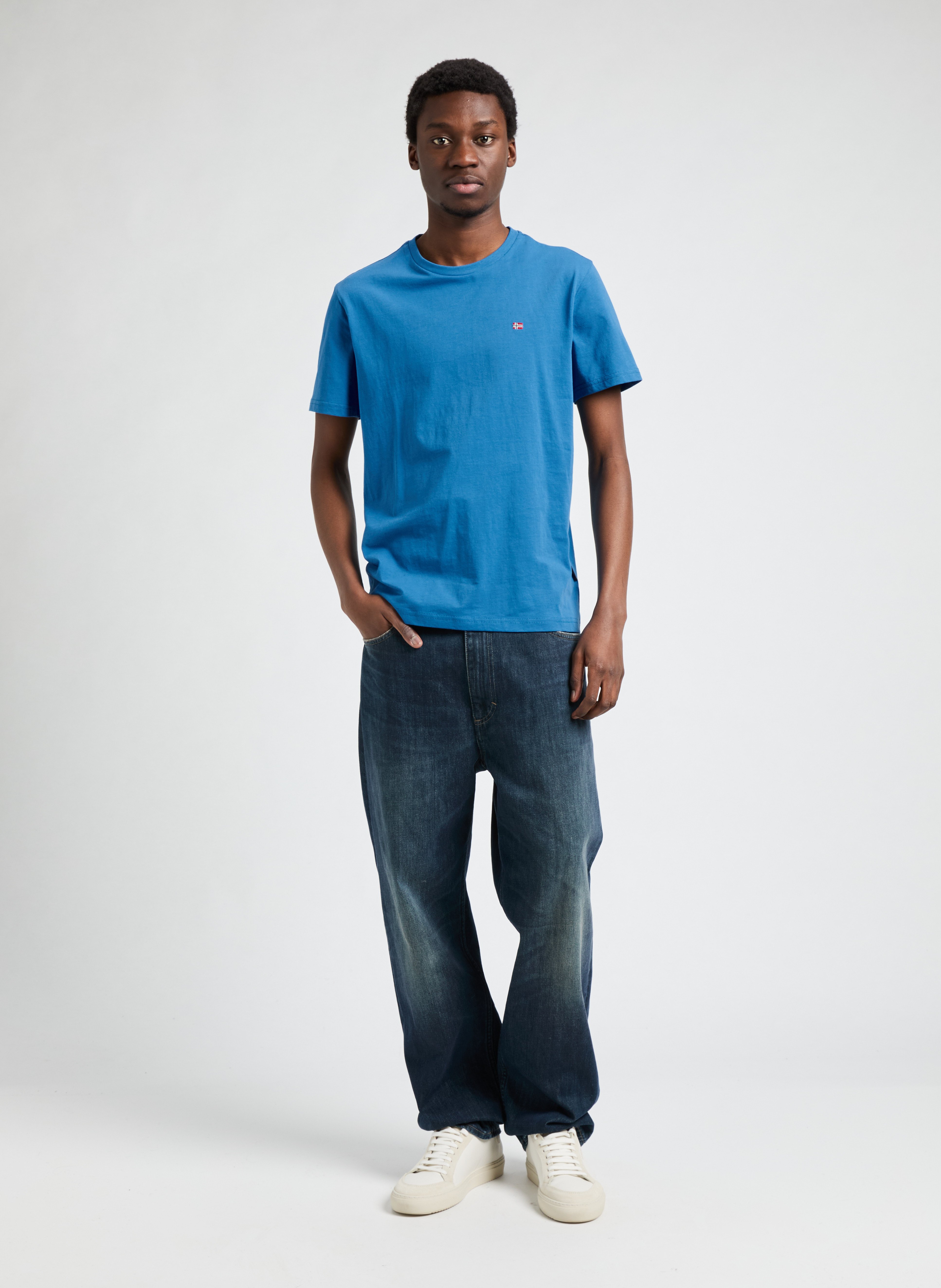 Cotton round-neck T-shirt NAPAPIJRI Blue