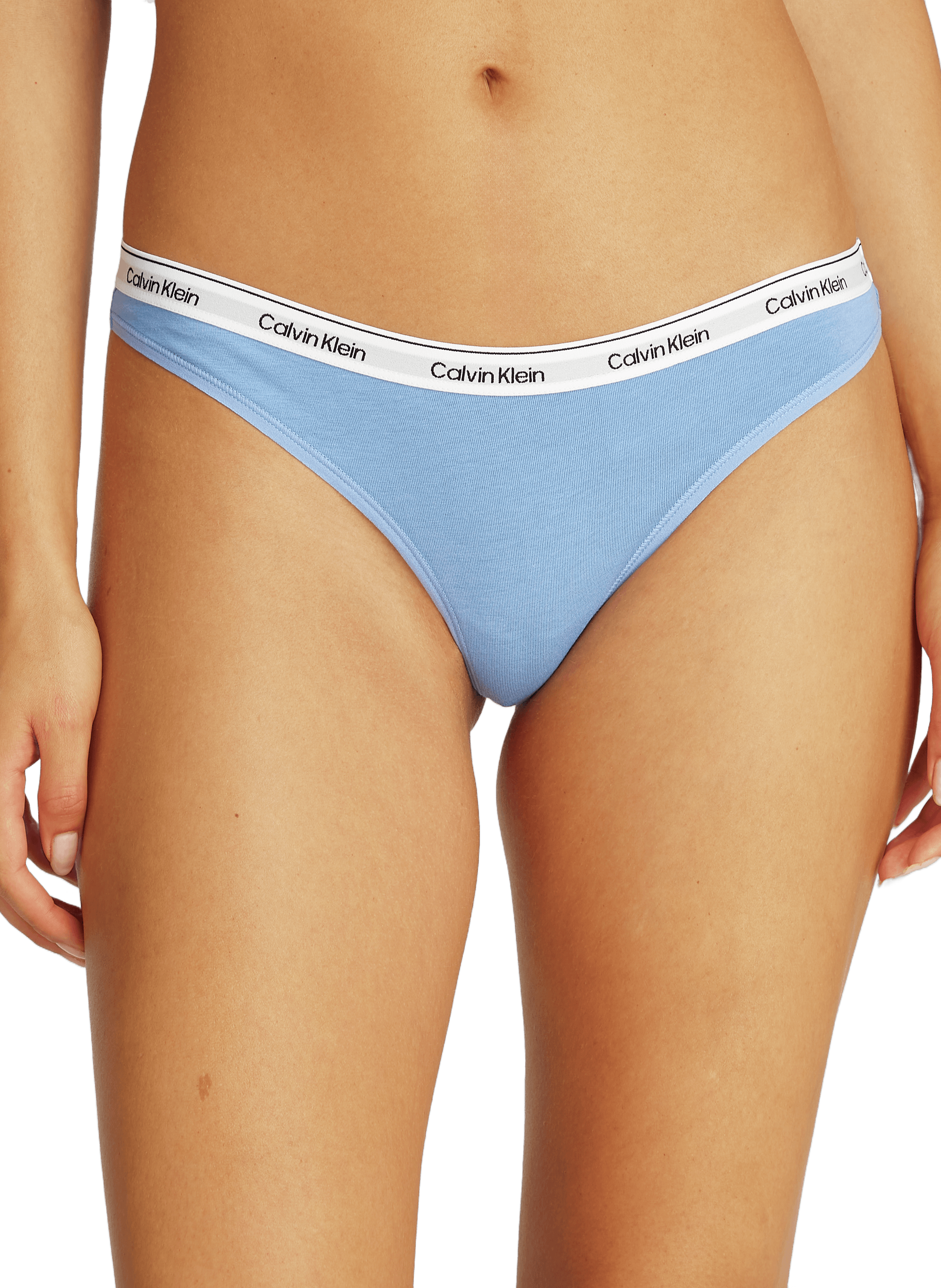 Set of three cotton thongs CALVIN KLEIN Blue