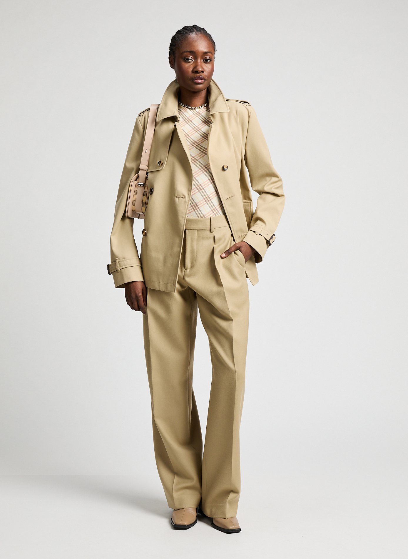 Short slim trench coat BURBERRY Beige