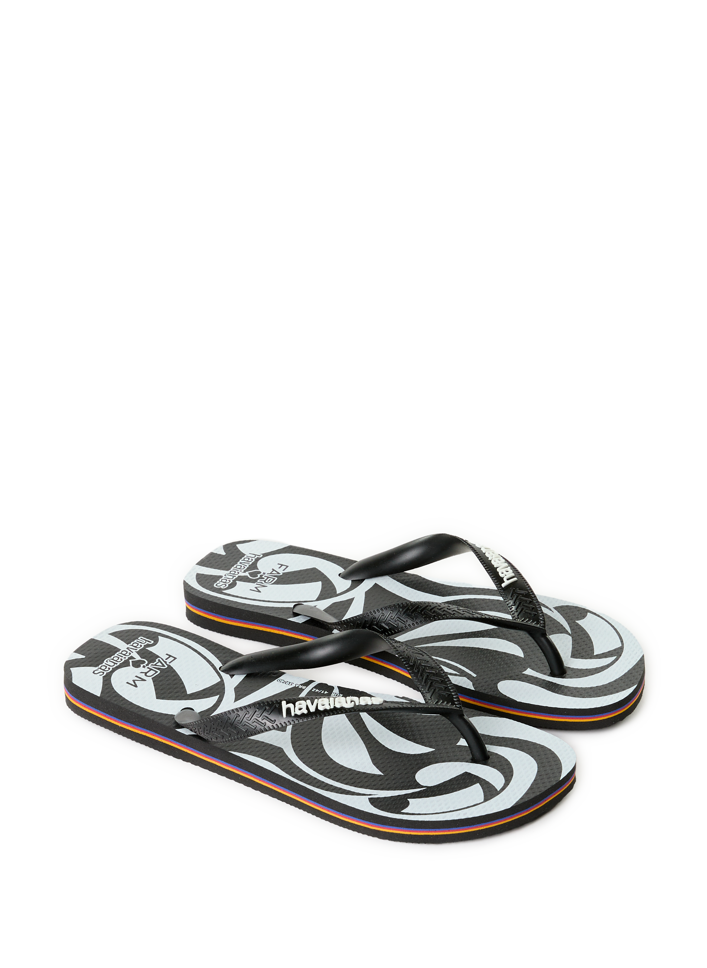 Printed flip flops HAVAIANAS Black
