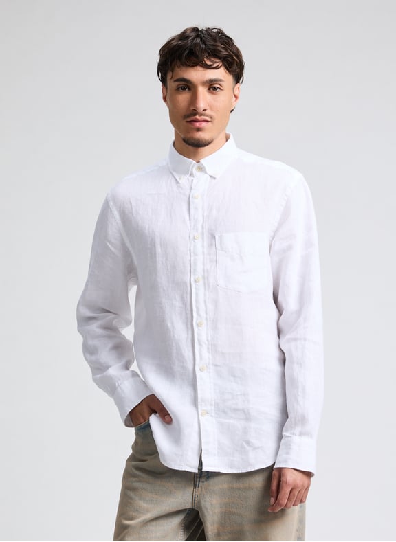 Chemise en lin Blanc by GANT GANT Chemise en lin Blanc