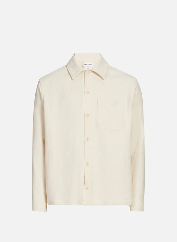 Straight cotton blend Shirt White by SAMSOE SAMSOE SAMSOE SAMSOE Straight cotton blend Shirt White
