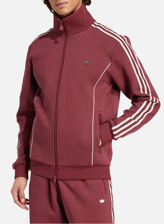 Veste de survêtement slim à bandes Rouge by ADIDAS ADIDAS Veste de survêtement slim à bandes Rouge