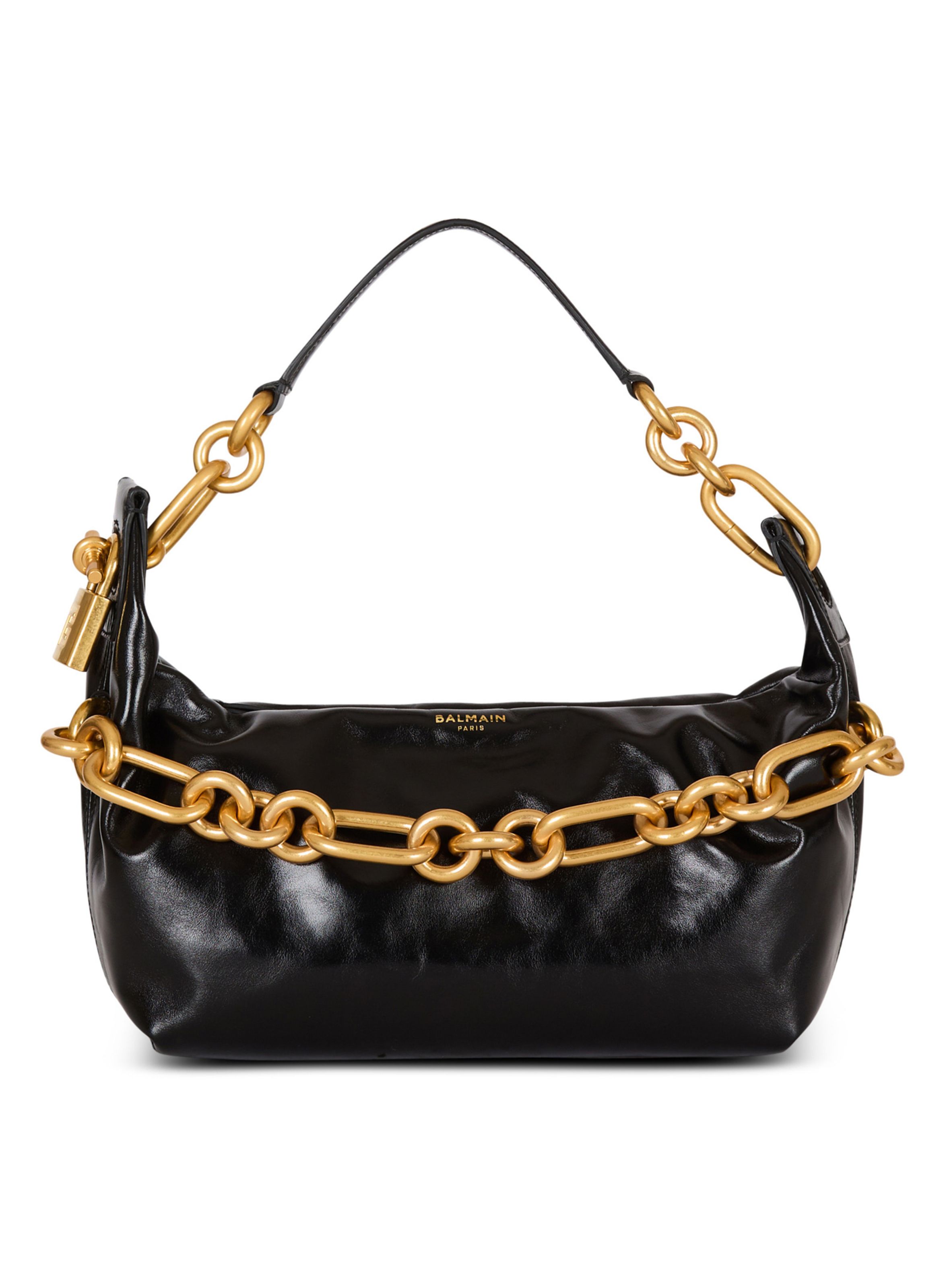 Sac sync medium en cuir de veau BALMAIN Noir