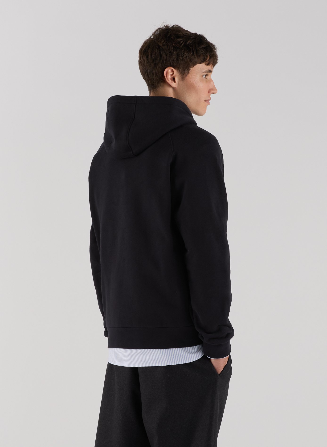 Cotton fleece-blend hoodie SAISON 1865 Black