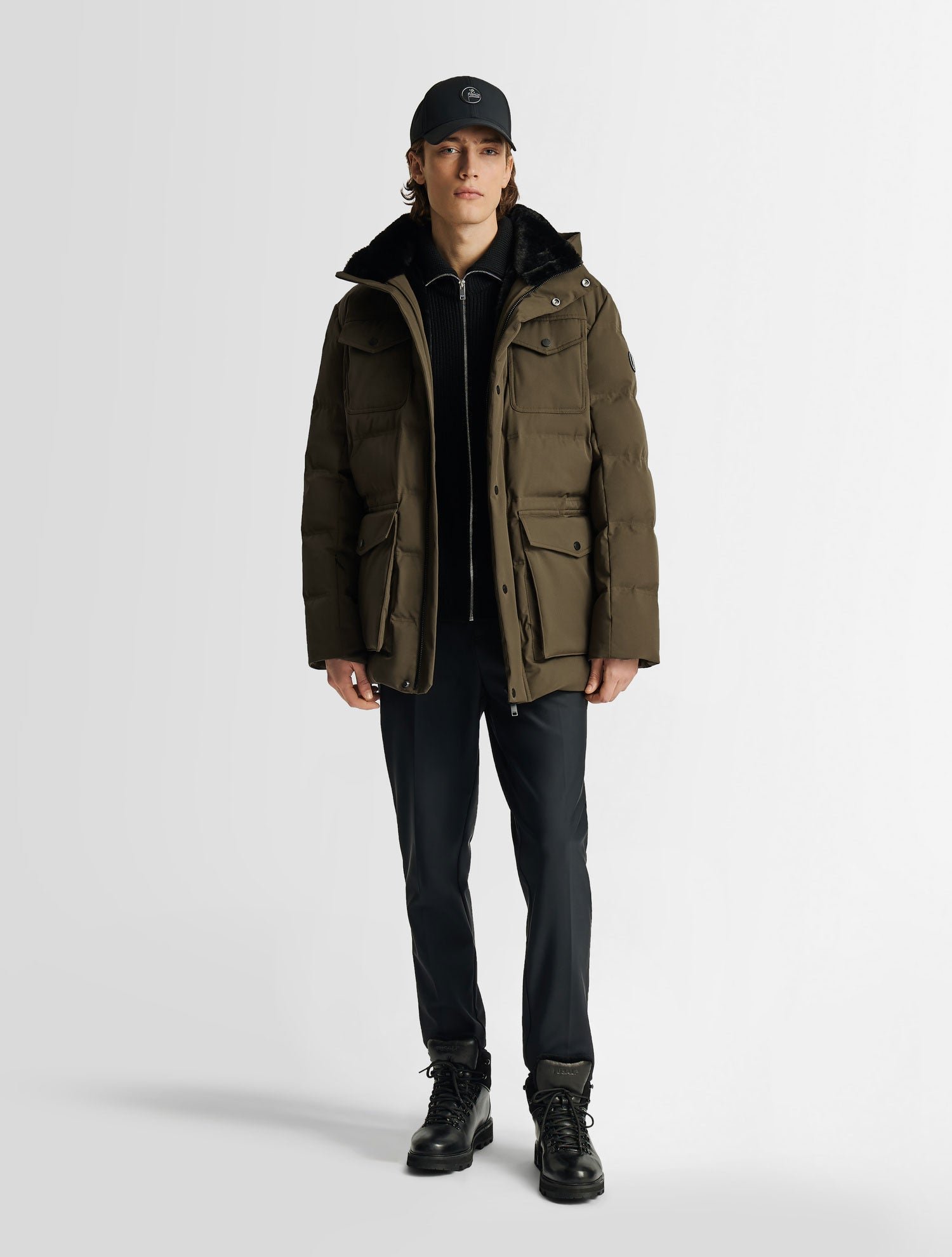 Parka delano col montant coupe regular FUSALP Marron