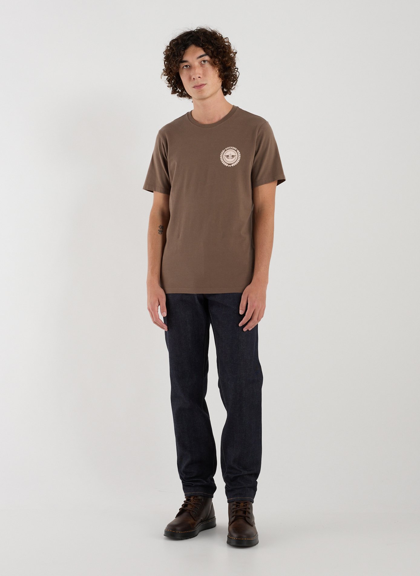 T-shirt à logo en coton DOCKERS Marron