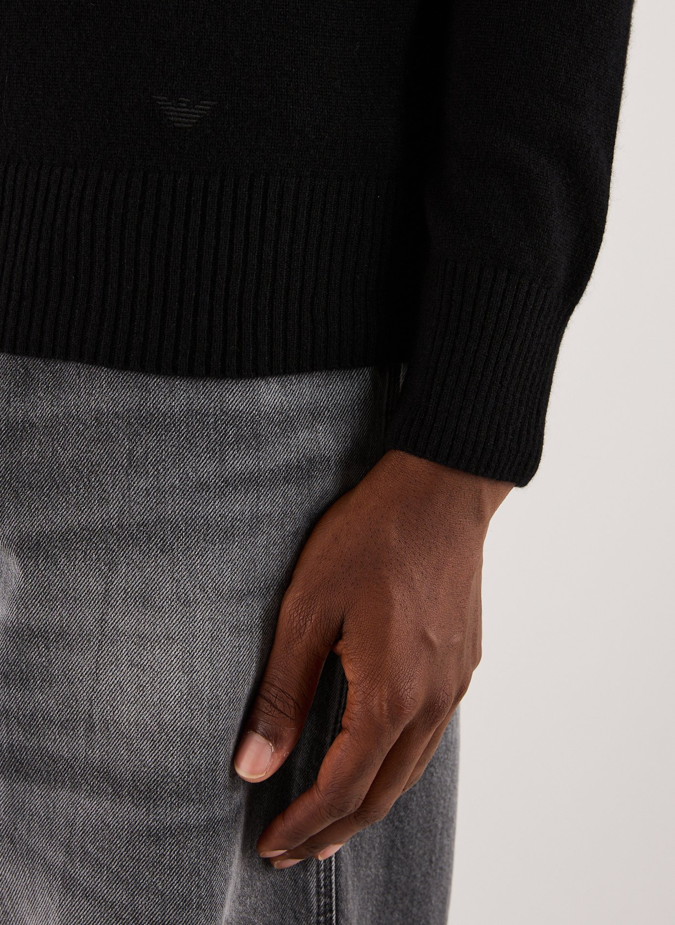 Cashmere roll-neck jumper  EMPORIO ARMANI Black