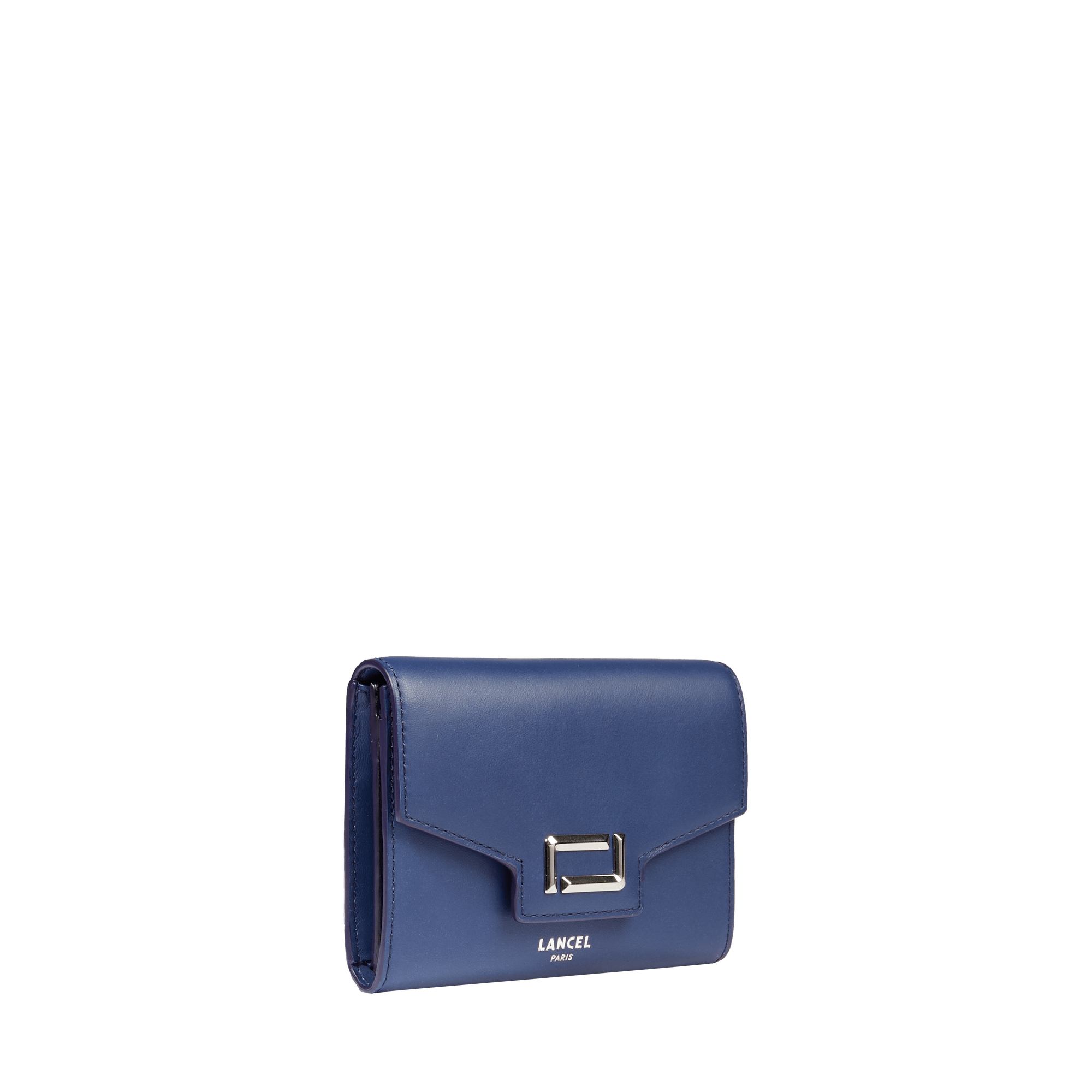 Portefeuille rectangulaire rabat angèle de lancel en cuir LANCEL Bleu