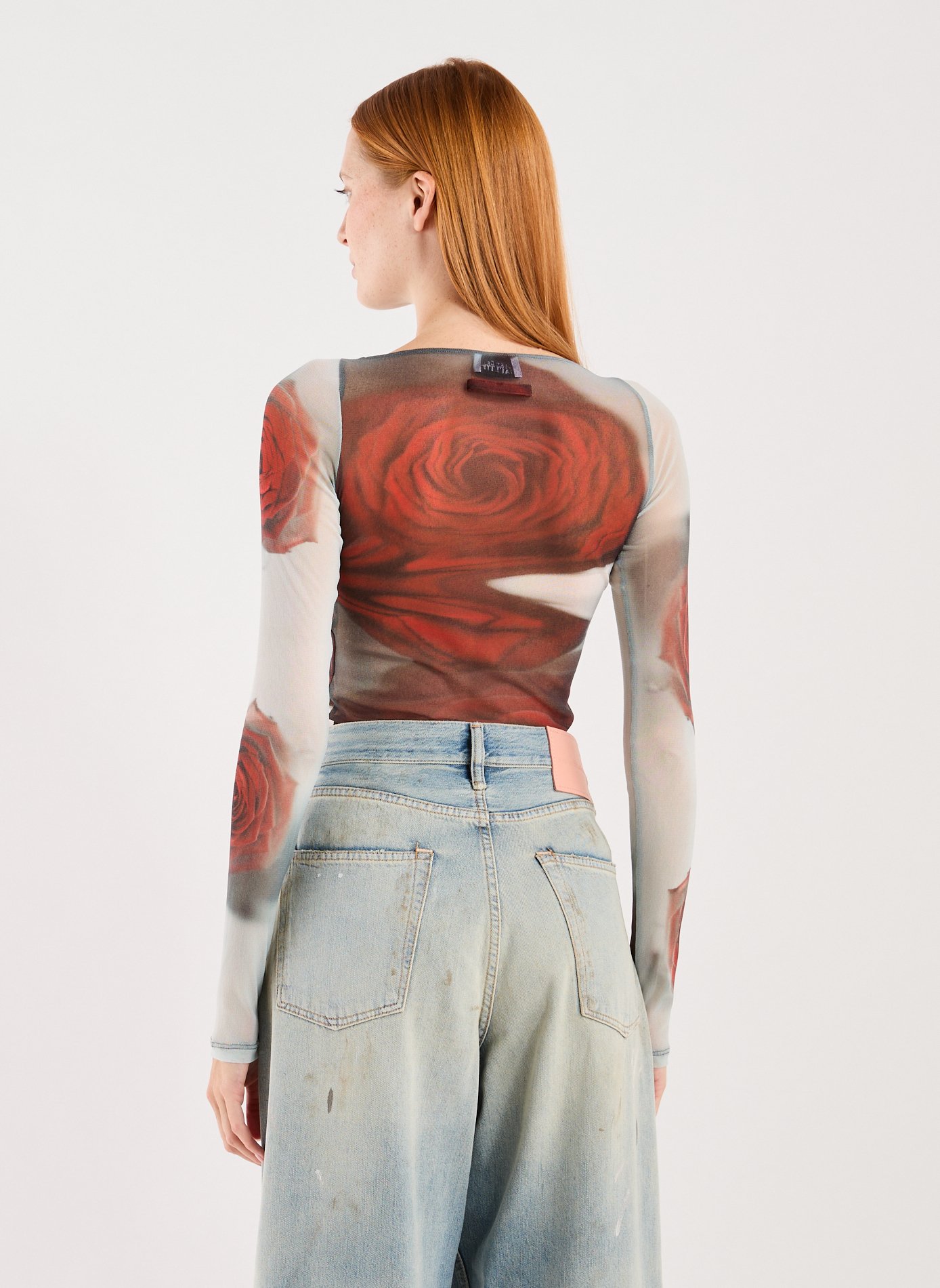 Top Blurry Roses JEAN PAUL GAULTIER Multicolour