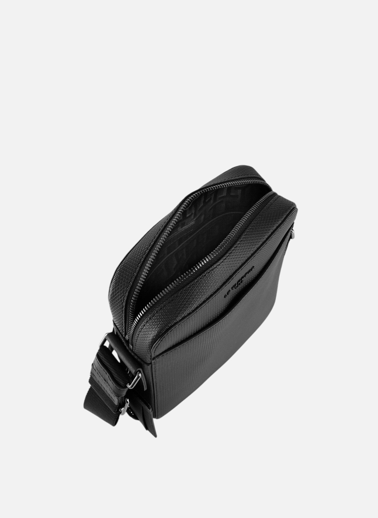 Petite sacoche zippée emile en cuir signature t LE TANNEUR Noir