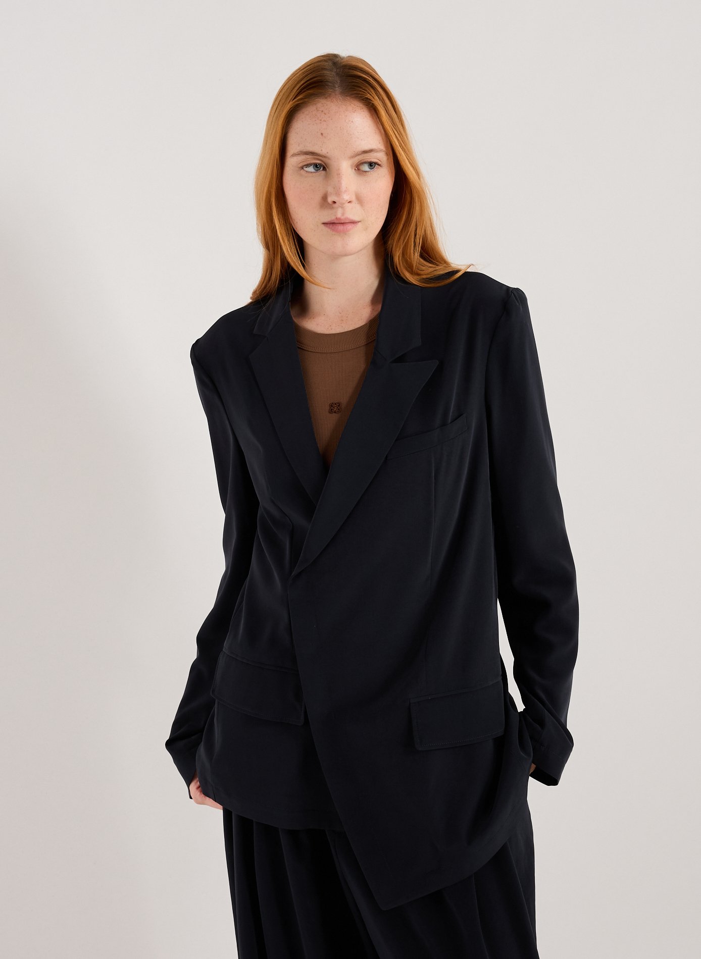 Blazer asymétrique TIBI Bleu