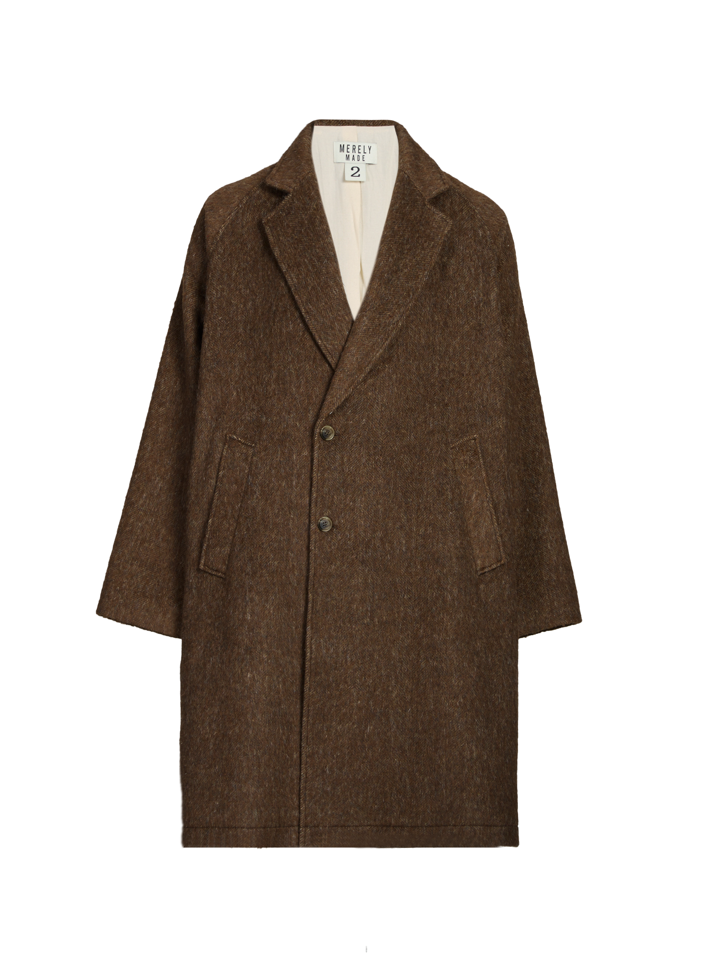 Oversized wool blend coat MERELY MADE Brown
