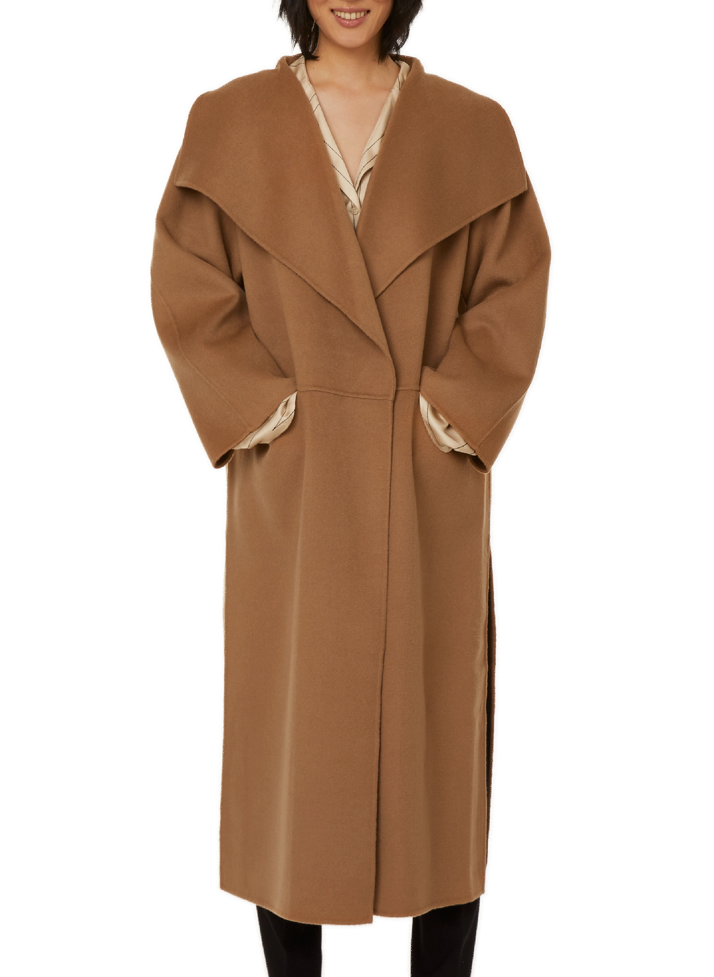TOTEME Manteau en laine et cachemire Beige