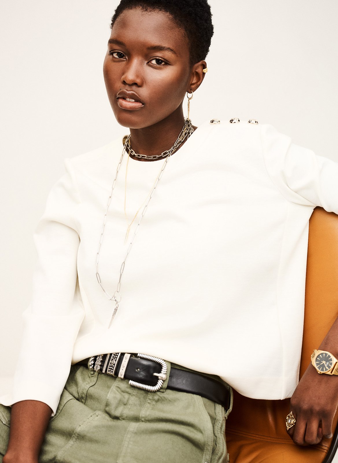 Top col rond marvy BA&SH Beige