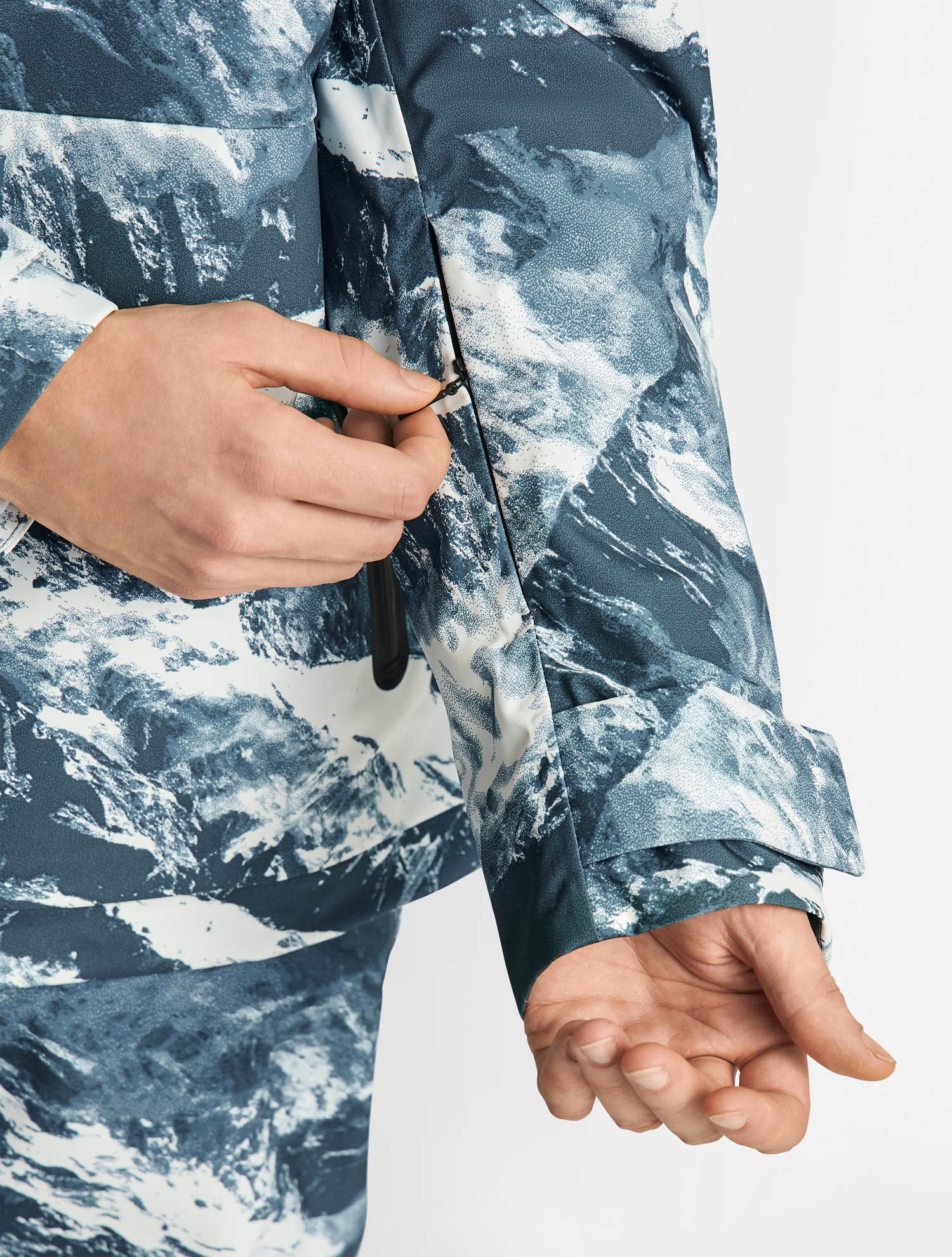 Veste de ski bromonz  mountn col montant coupe ample FUSALP Bleu