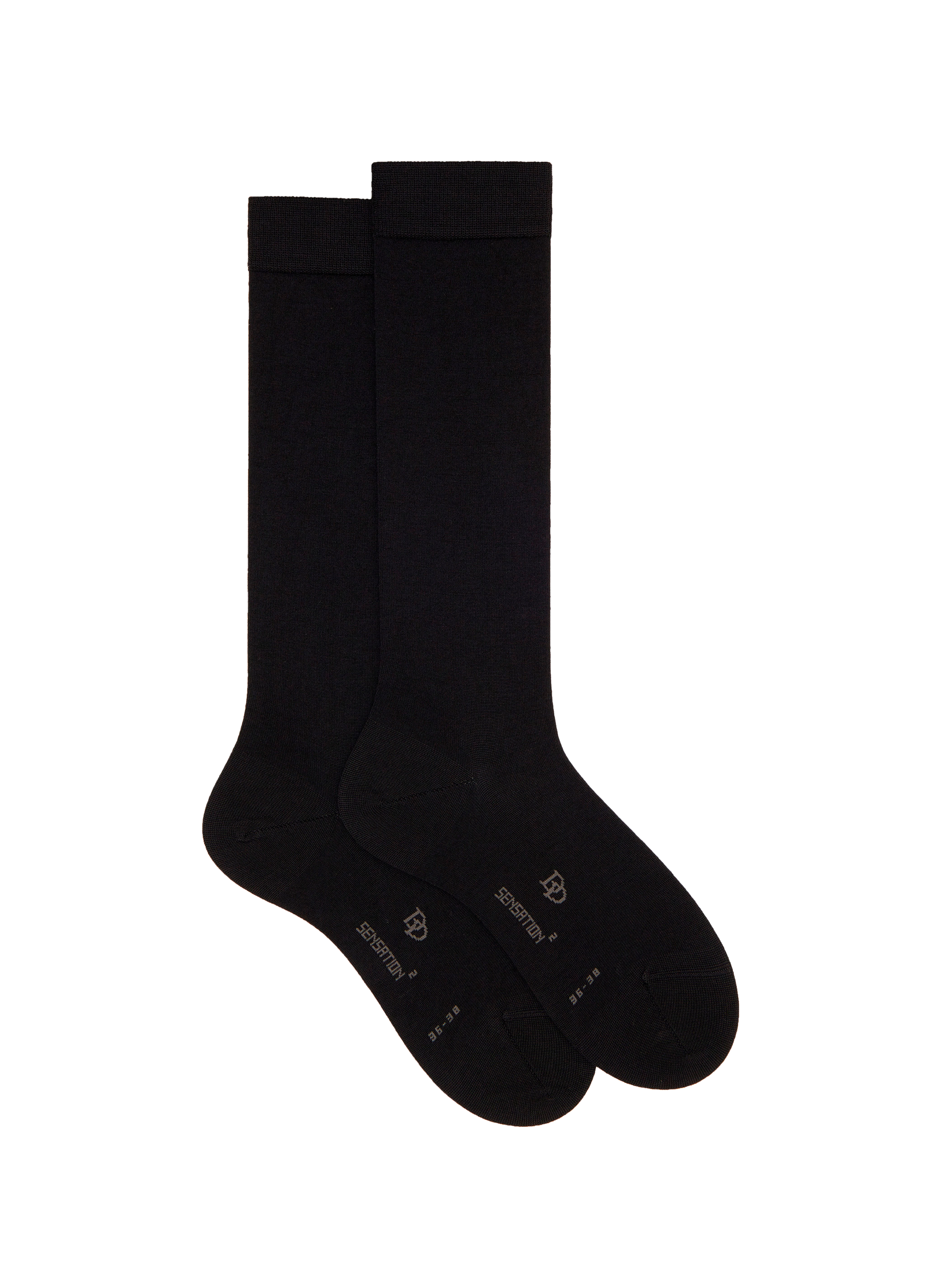 DORÉ DORÉ High socks in blended wool and cotton Black