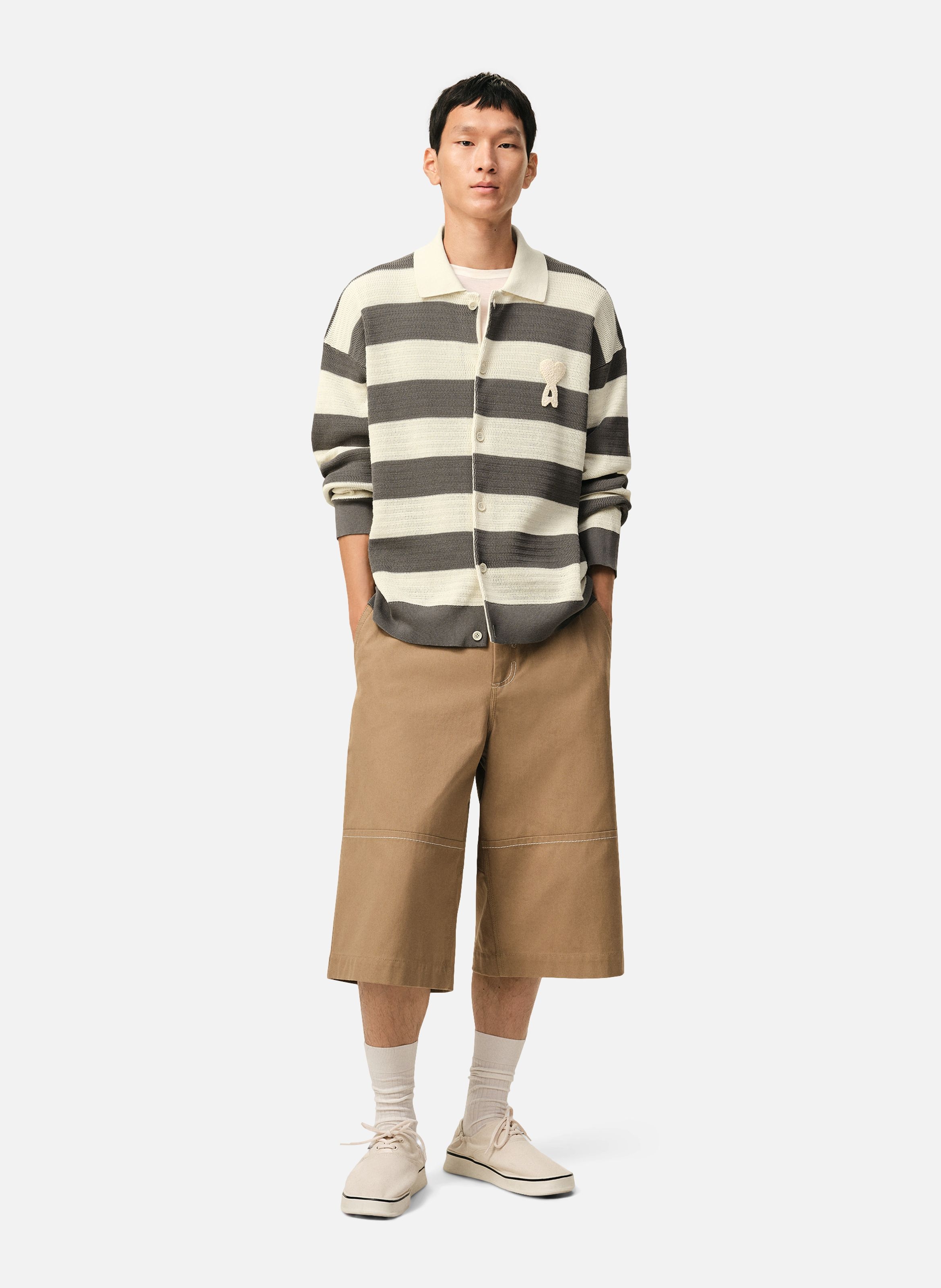 Cardigan et ami de coeur en coton AMI PARIS Multicolore