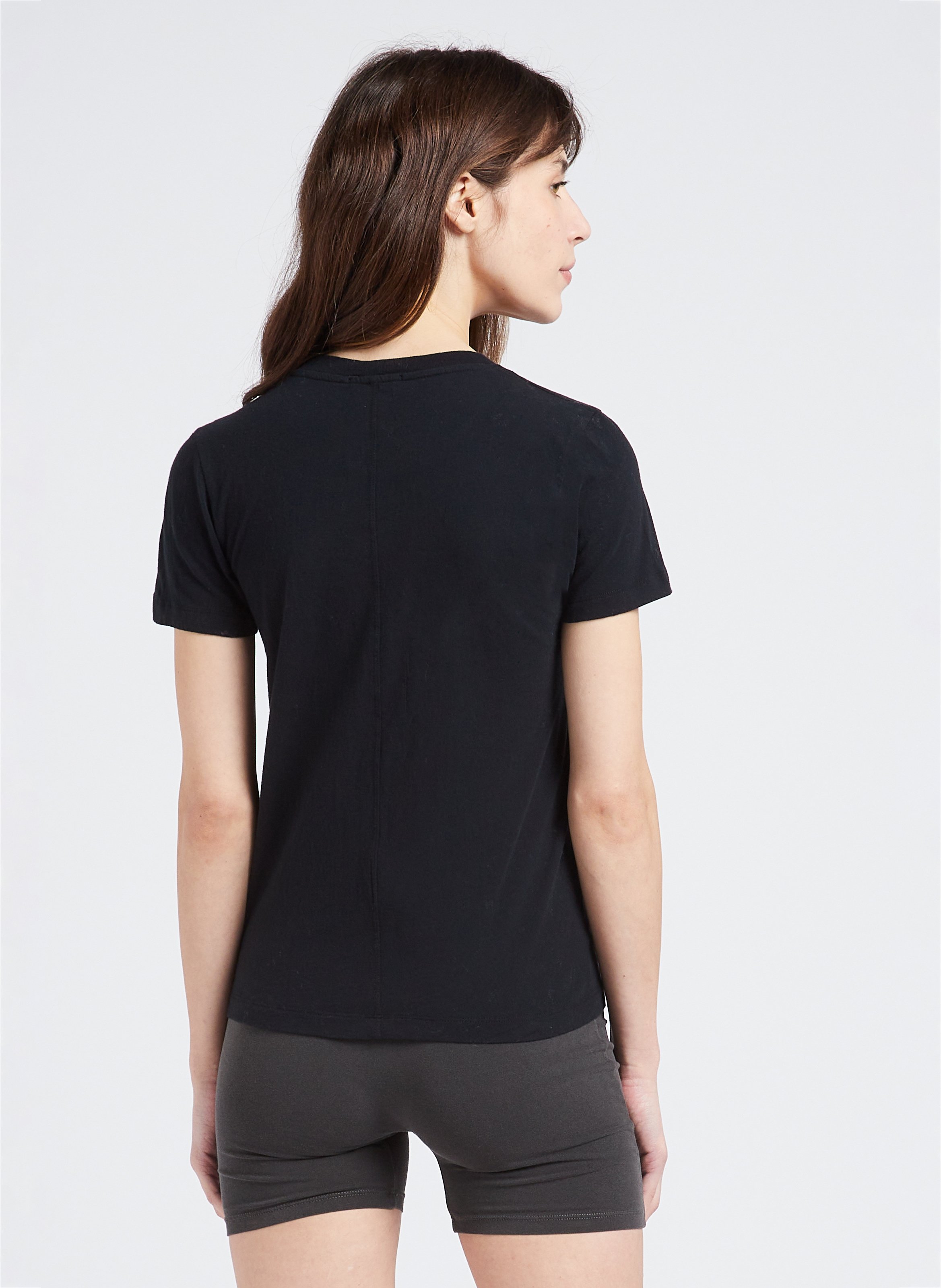 Tee-shirt col rond en coton gamipy AMERICAN VINTAGE Noir